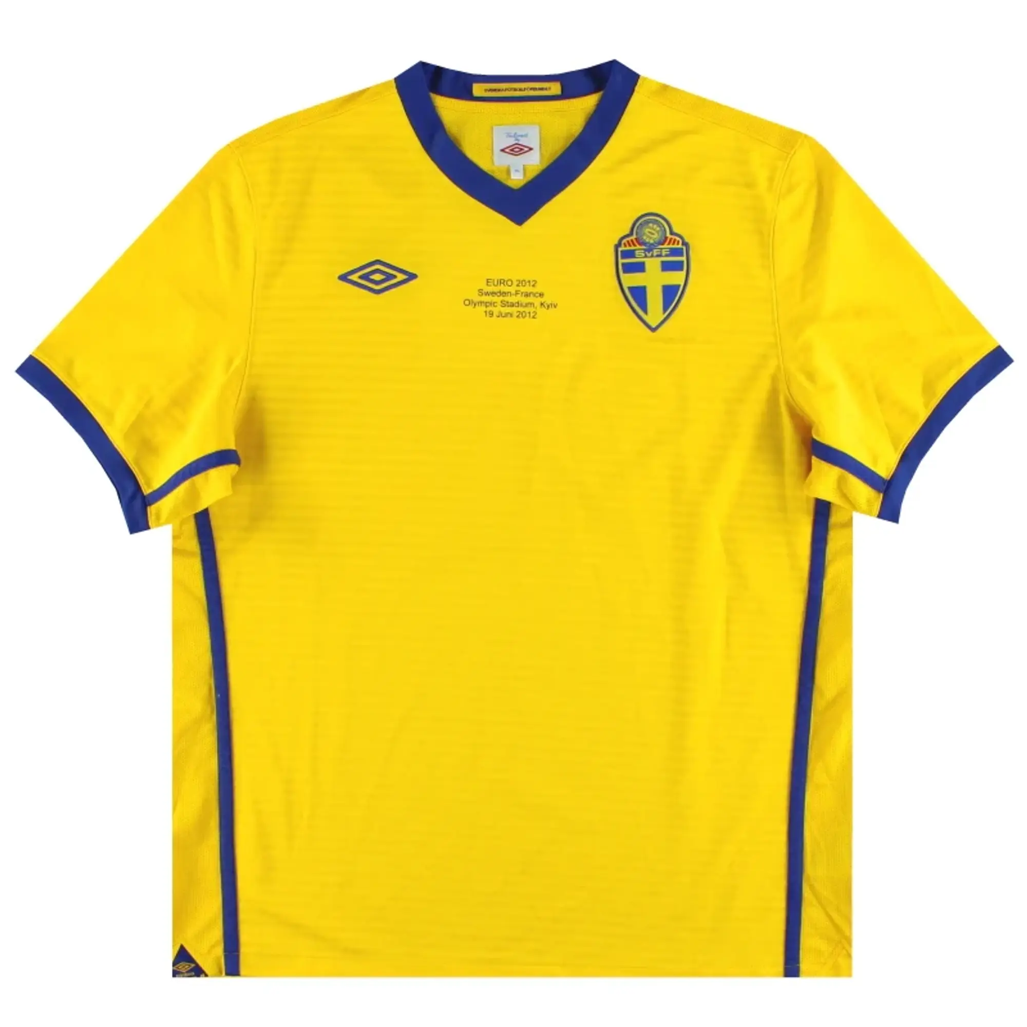 2010-11 Sweden Umbro 'Sweden-France' Home Shirt *Mint* XL - Sweden / Mint / XL
