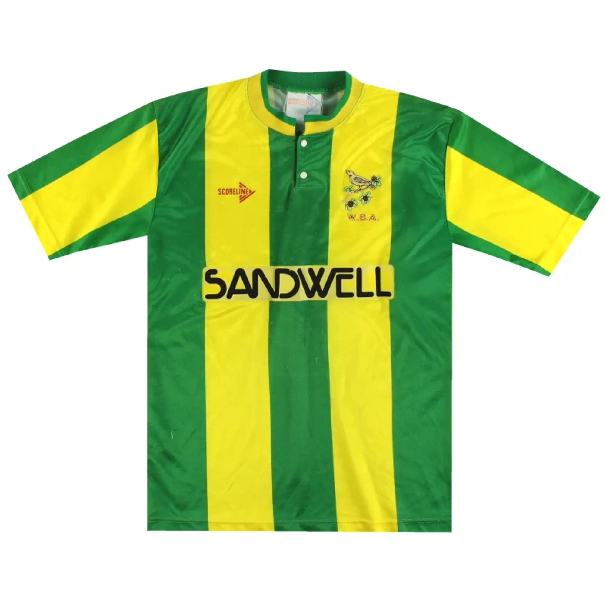 1989-91 West Brom Scoreline Away Shirt Y - West Brom / Good / Youth