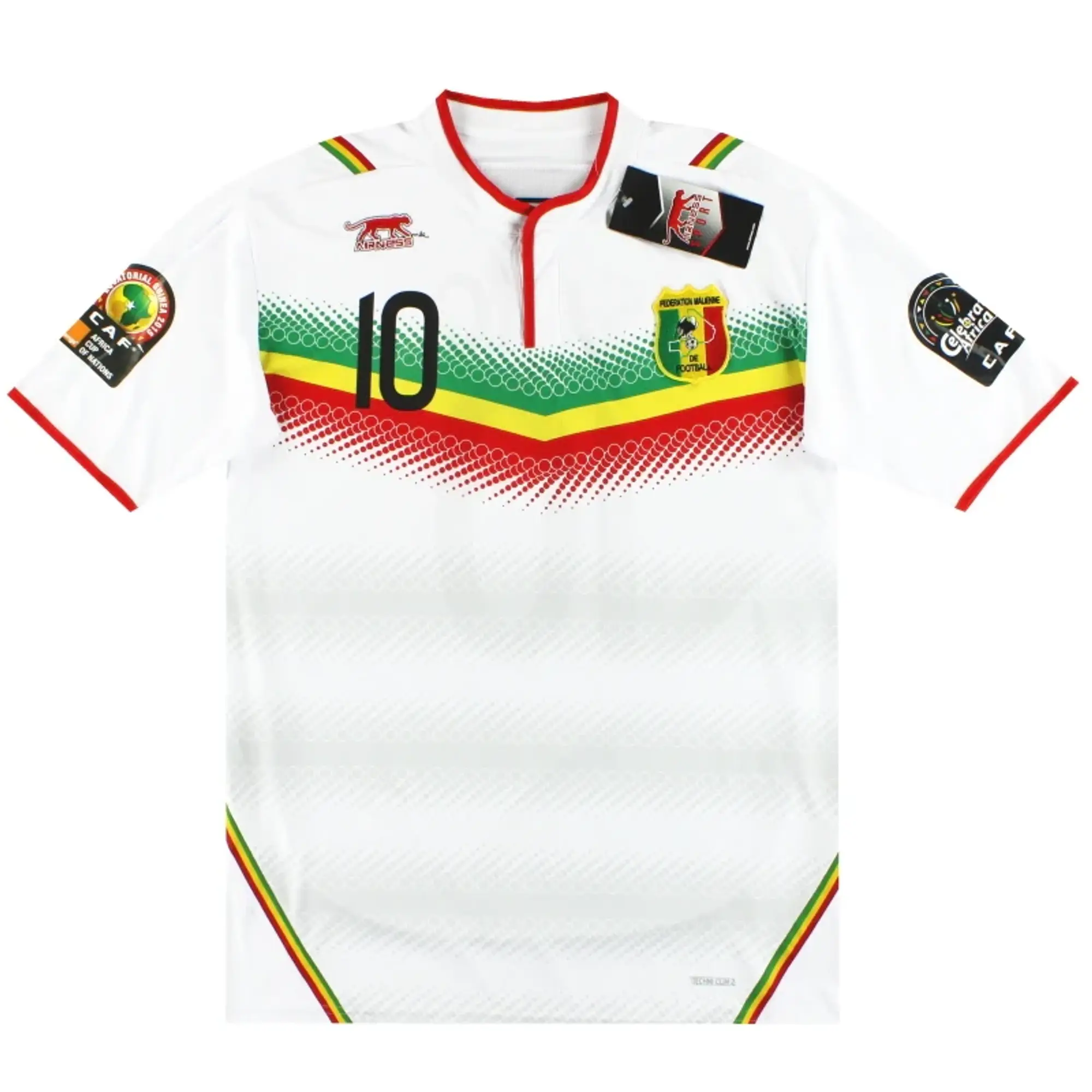 2015-16 Mali Airness Player Issue Away Shirt Sako #10 *w/tags* XL - African / w/tags / XL