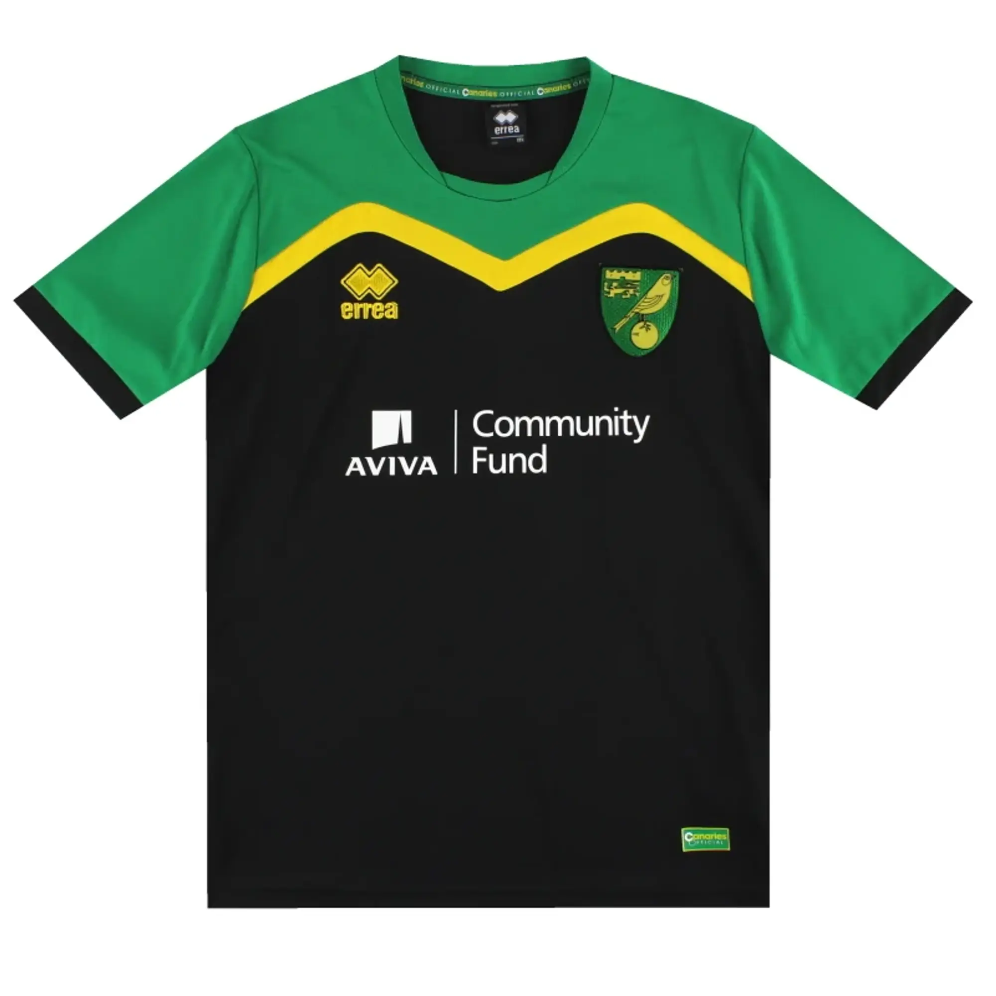 2014-15 Norwich City Errea Training Top M - Norwich City / Excellent / Medium