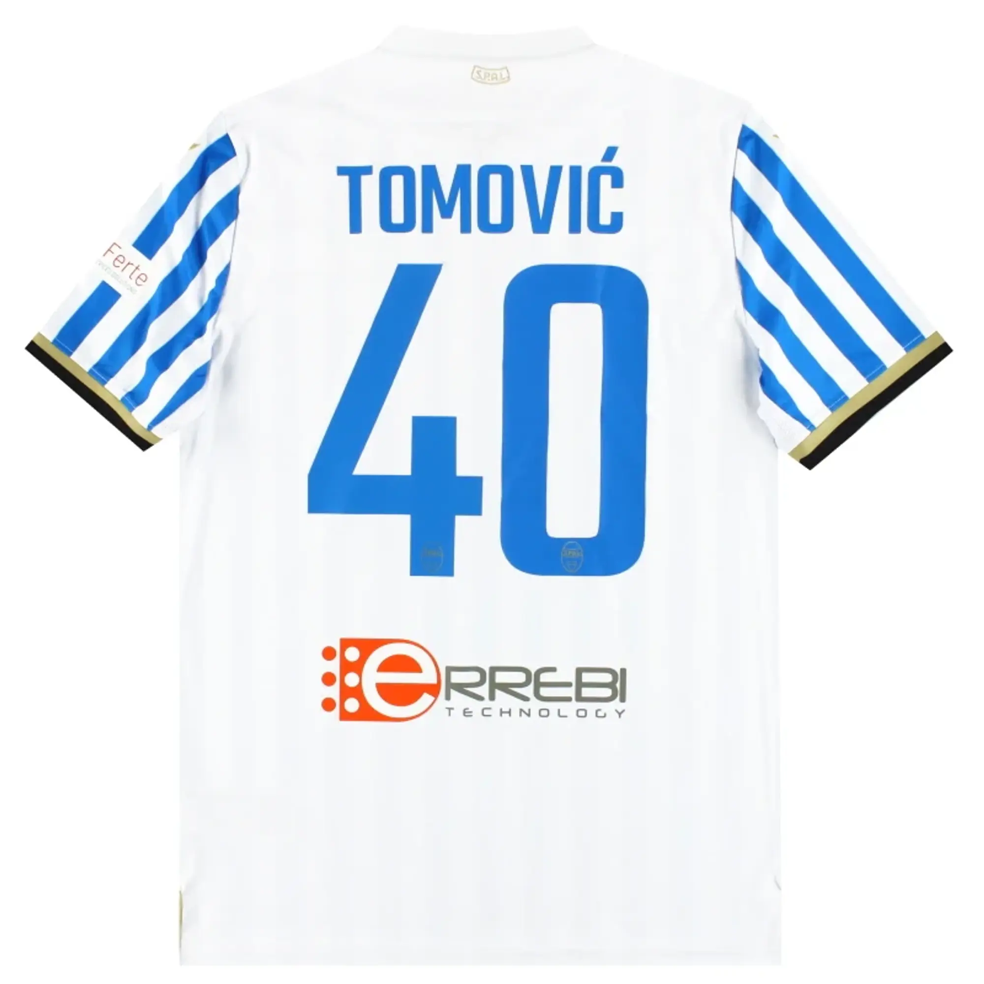 2019-20 SPAL Macron Home Shirt Tomovic #40 *w/tags* L - Other Italian Clubs / w/tags / Large
