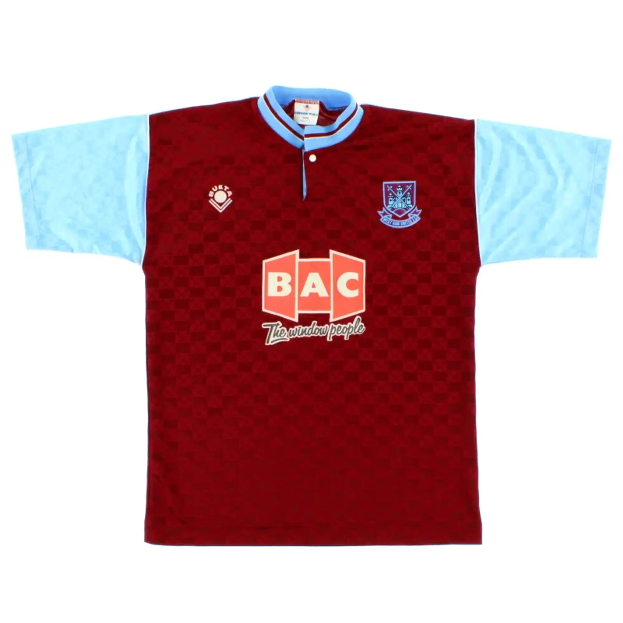 1989-90 West Ham Bukta Home Shirt S - West Ham / Very Good / Small