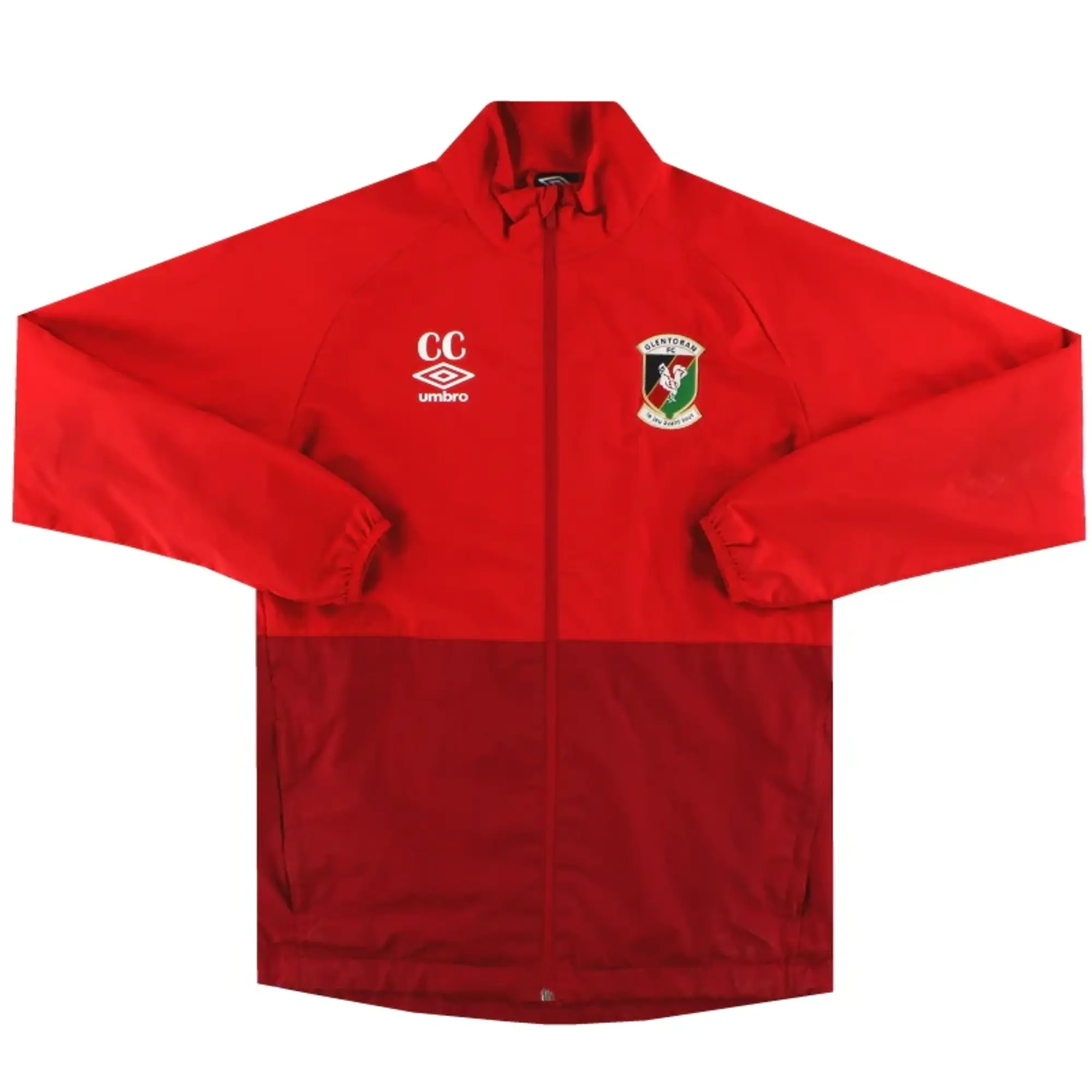 2020-21 Glentoran Umbro Track Jacket 'CC' M - Irish Clubs / Excellent / Medium