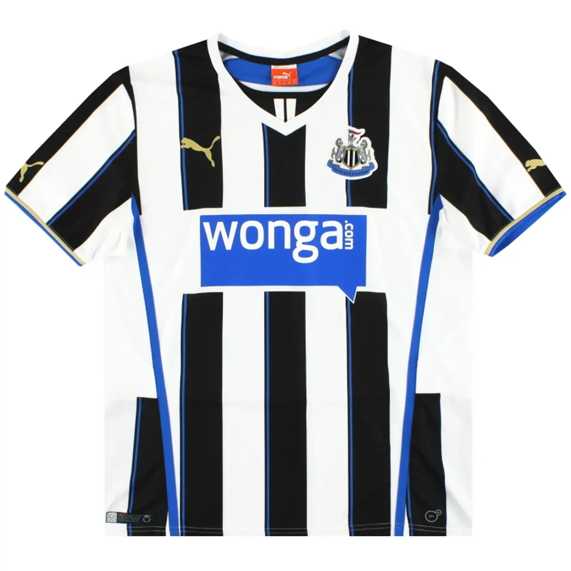 2013-14 Newcastle Puma Home Shirt L - Newcastle United / Excellent / Large