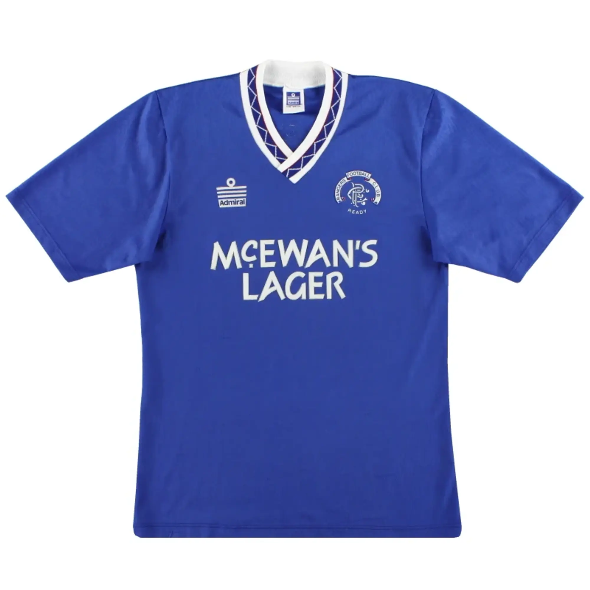 1990-92 Rangers Admiral Home Shirt M - Rangers / Excellent / Medium