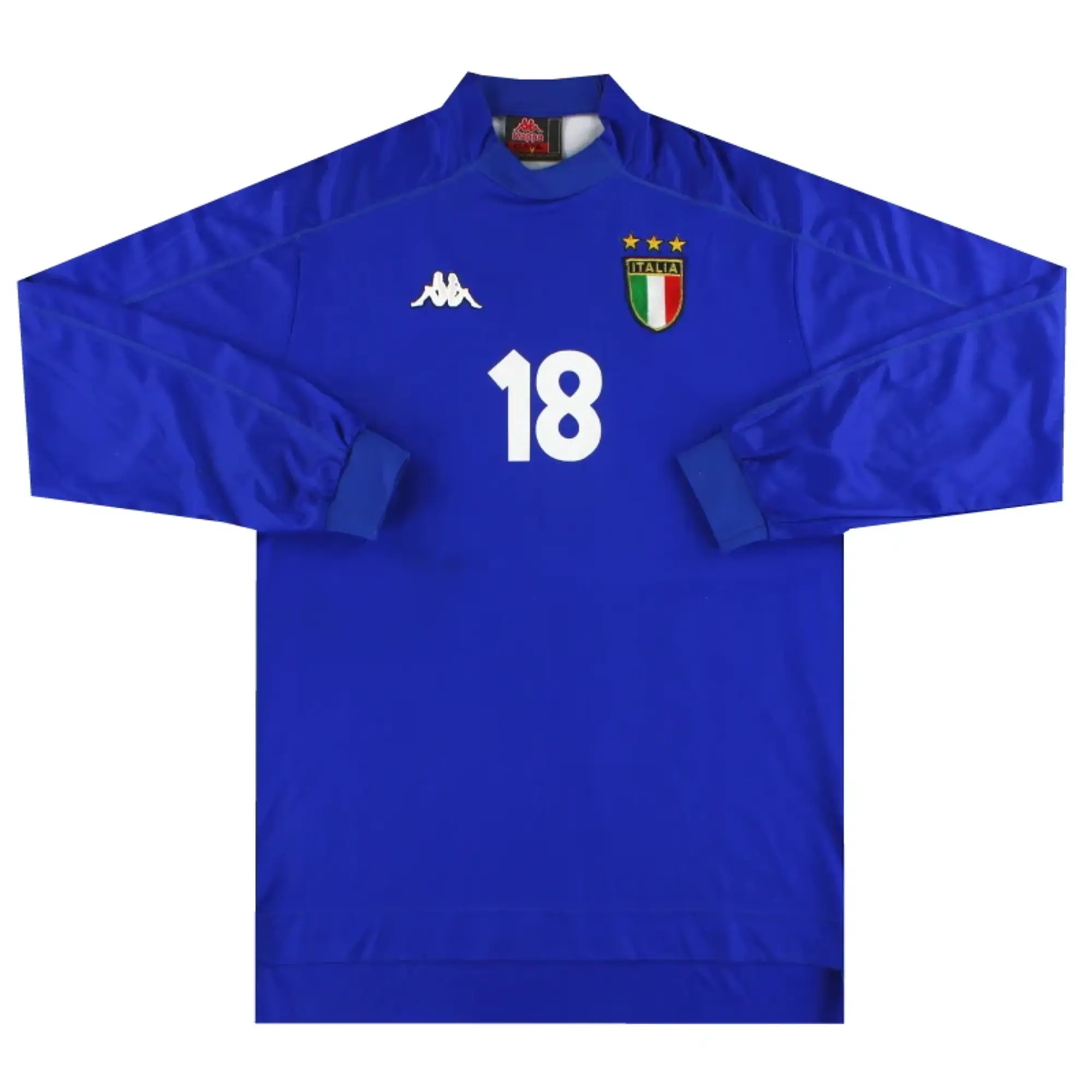 1998-99 Italy Match Issue Home Shirt #18 L/S XL - Italy / Excellent / XL