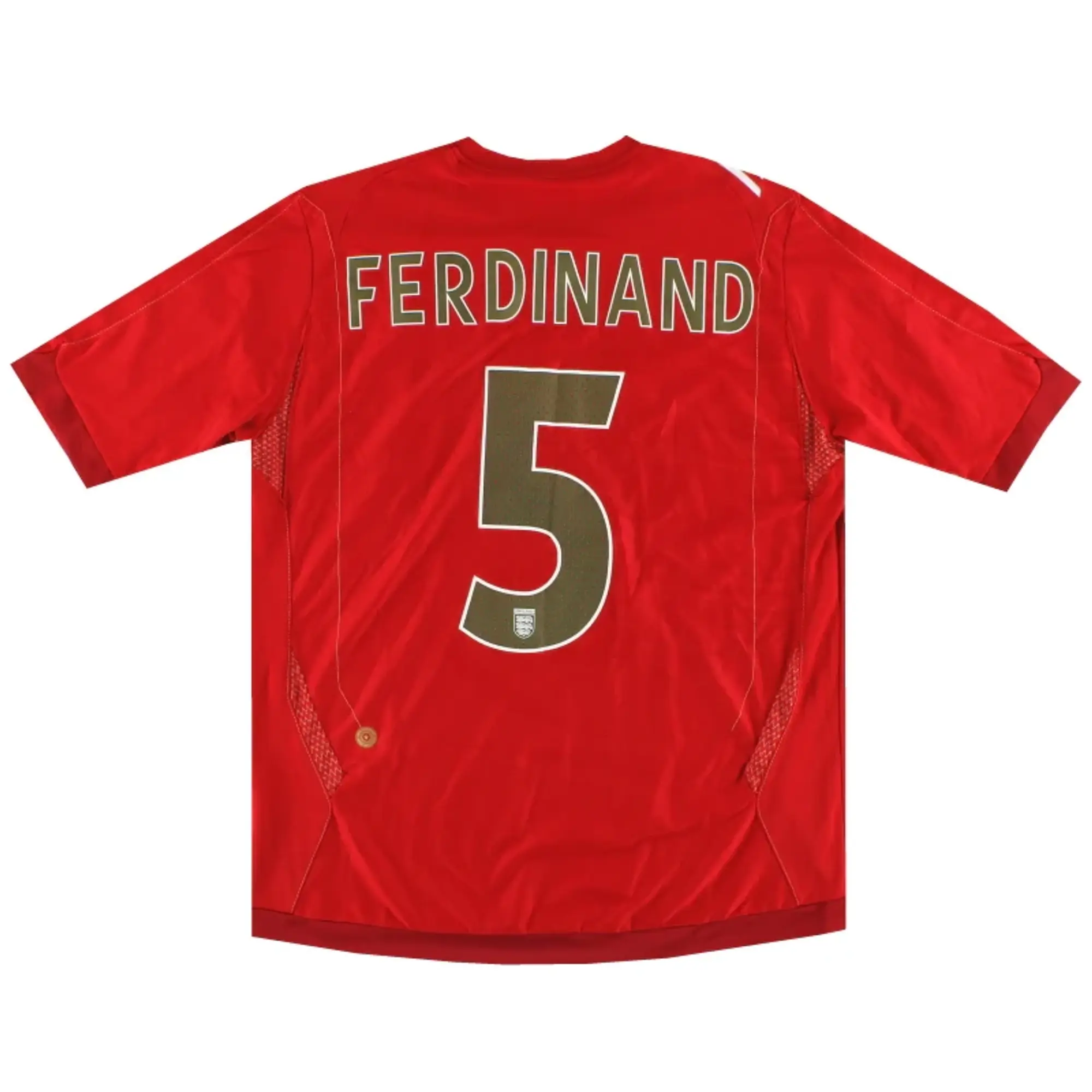 2006-08 England Umbro Away Shirt Ferdinand #5 L - England / Excellent / Large