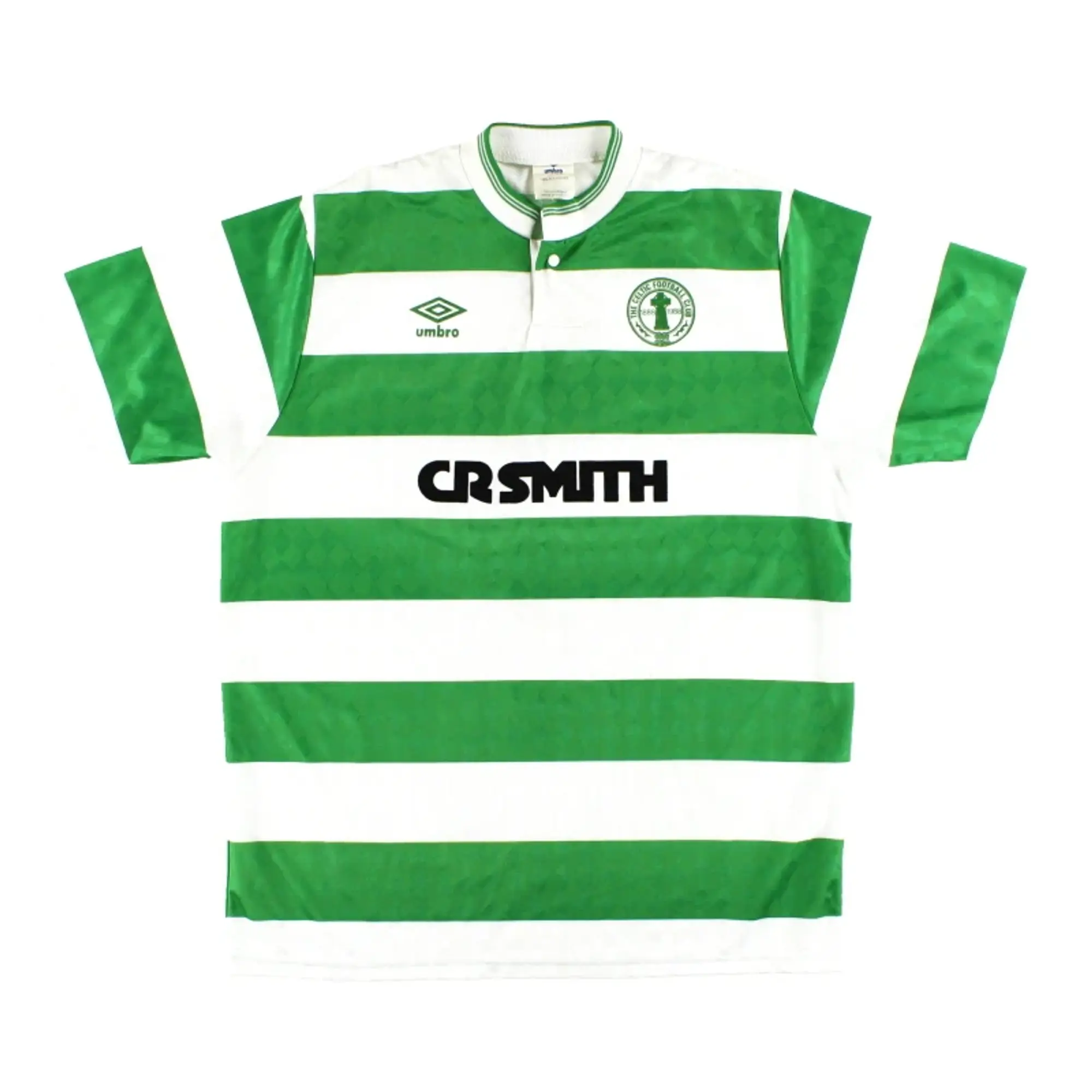 1987-89 Celtic Umbro Centenary Home Shirt L - Celtic / Excellent / Large