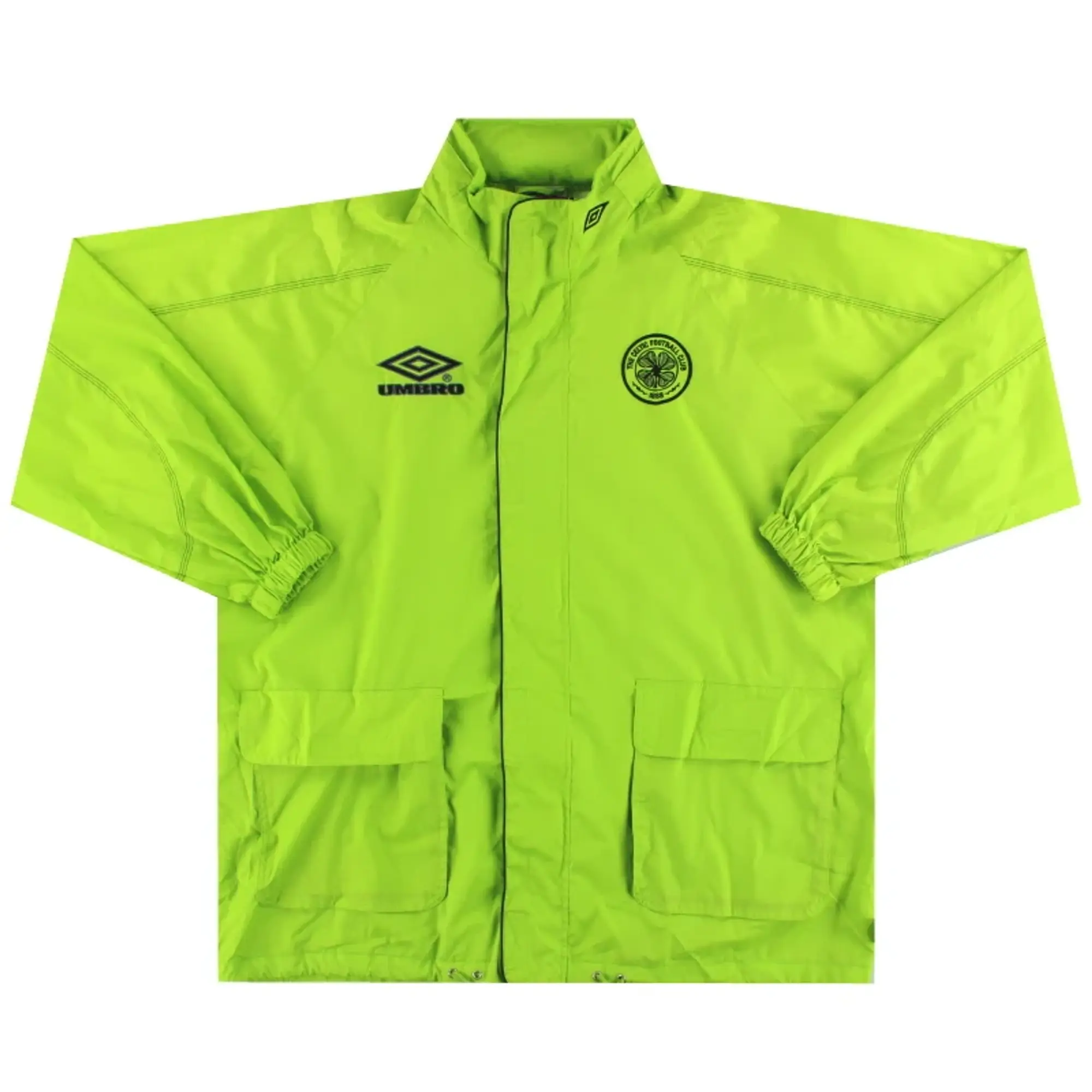 1998-99 Celtic Umbro Hooded Rain Jacket L - Celtic / Excellent / Large