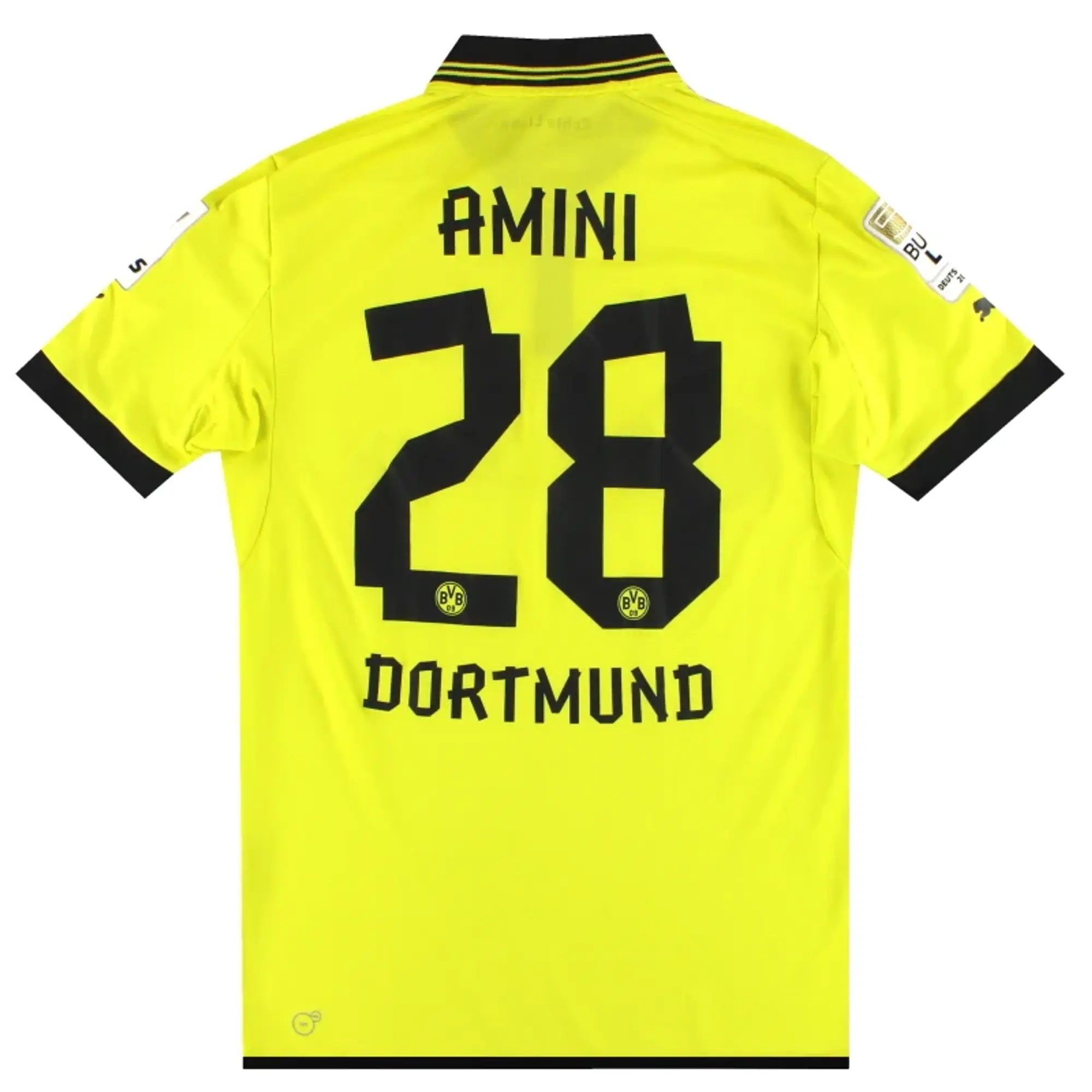 2012-13 Borussia Dortmund Puma Home Shirt Amini #28 L - Dortmund / Excellent / Large