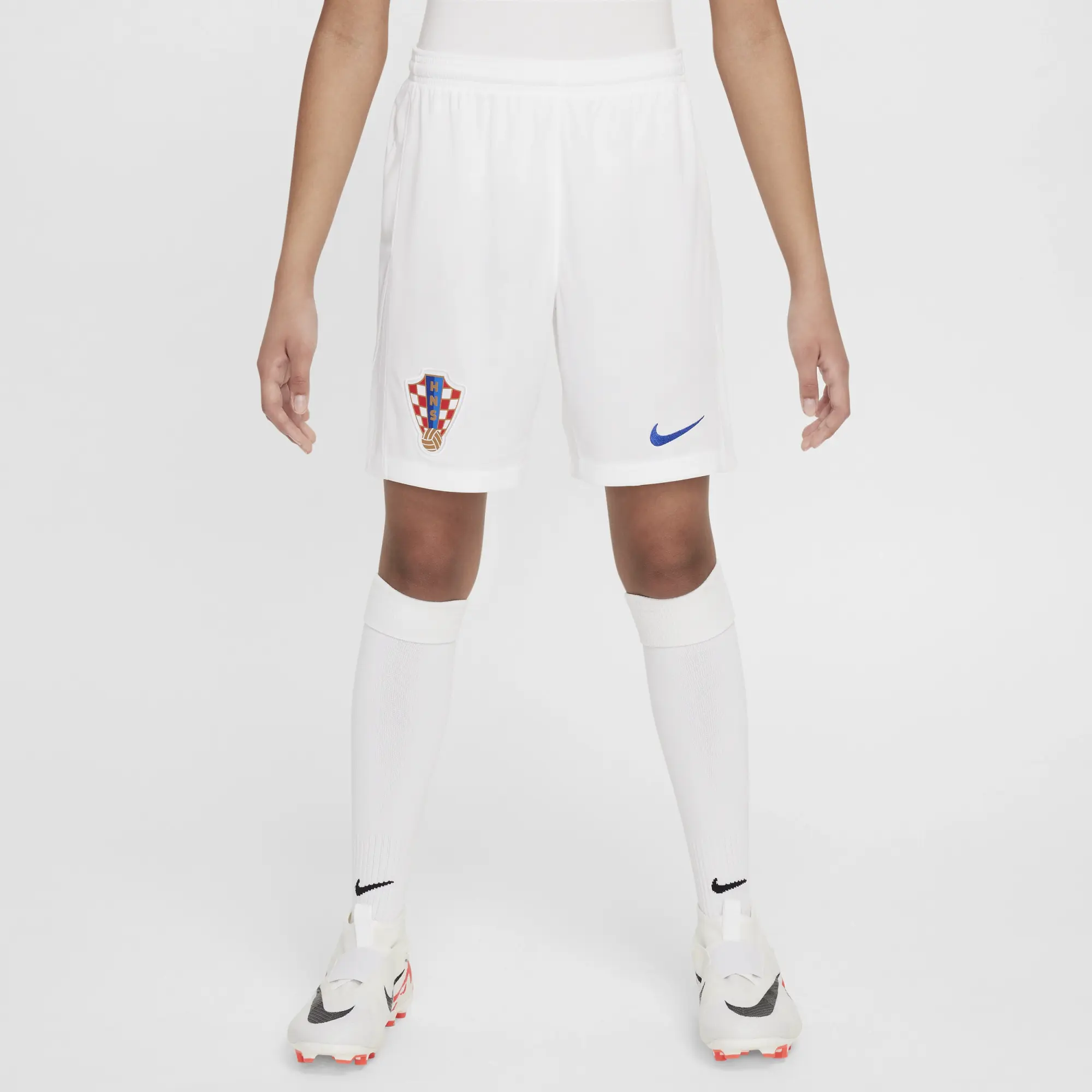 Croatia 2024/25 Stadium Home/Away Older Kids' Nike Dri-FIT Football Replica Shorts - White - Polyester