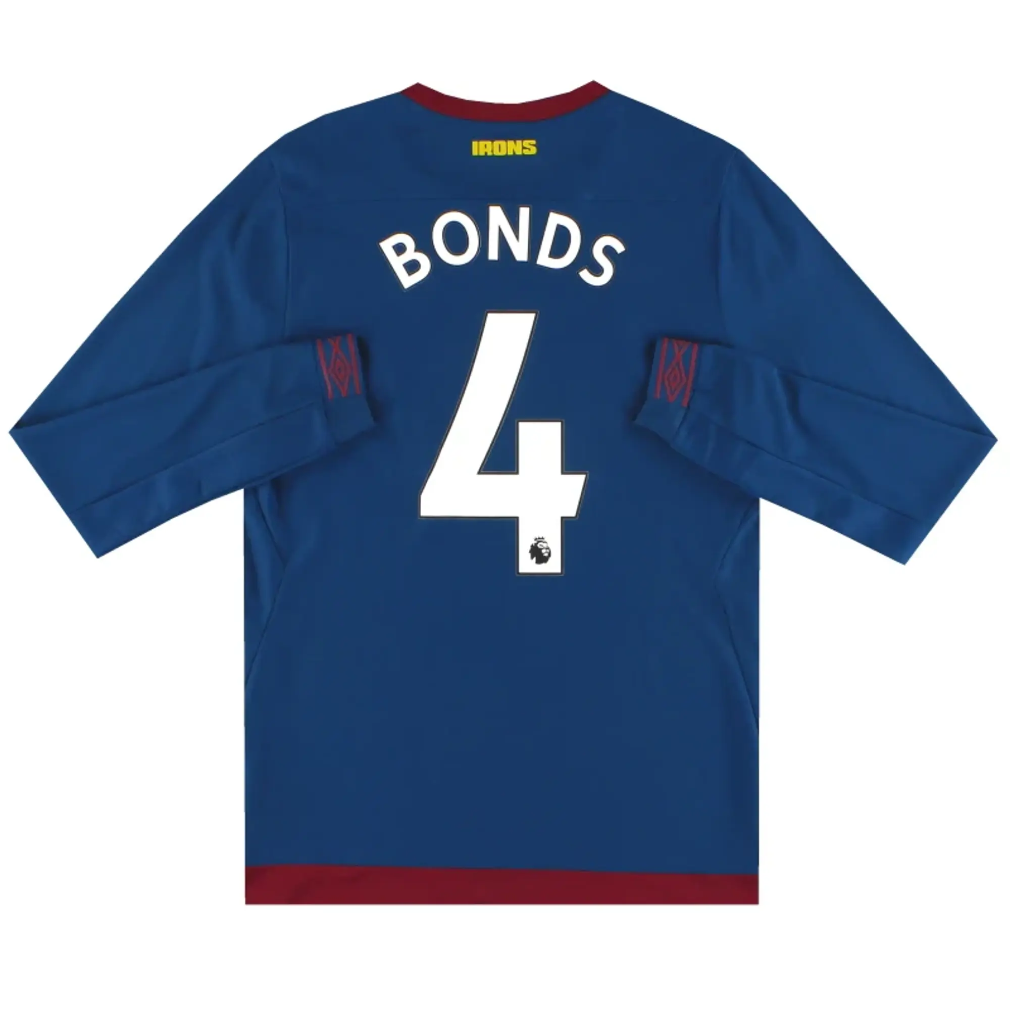 2018-19 West Ham Umbro Away Shirt L/S Bonds #4 *Mint* S - West Ham / Mint / Small