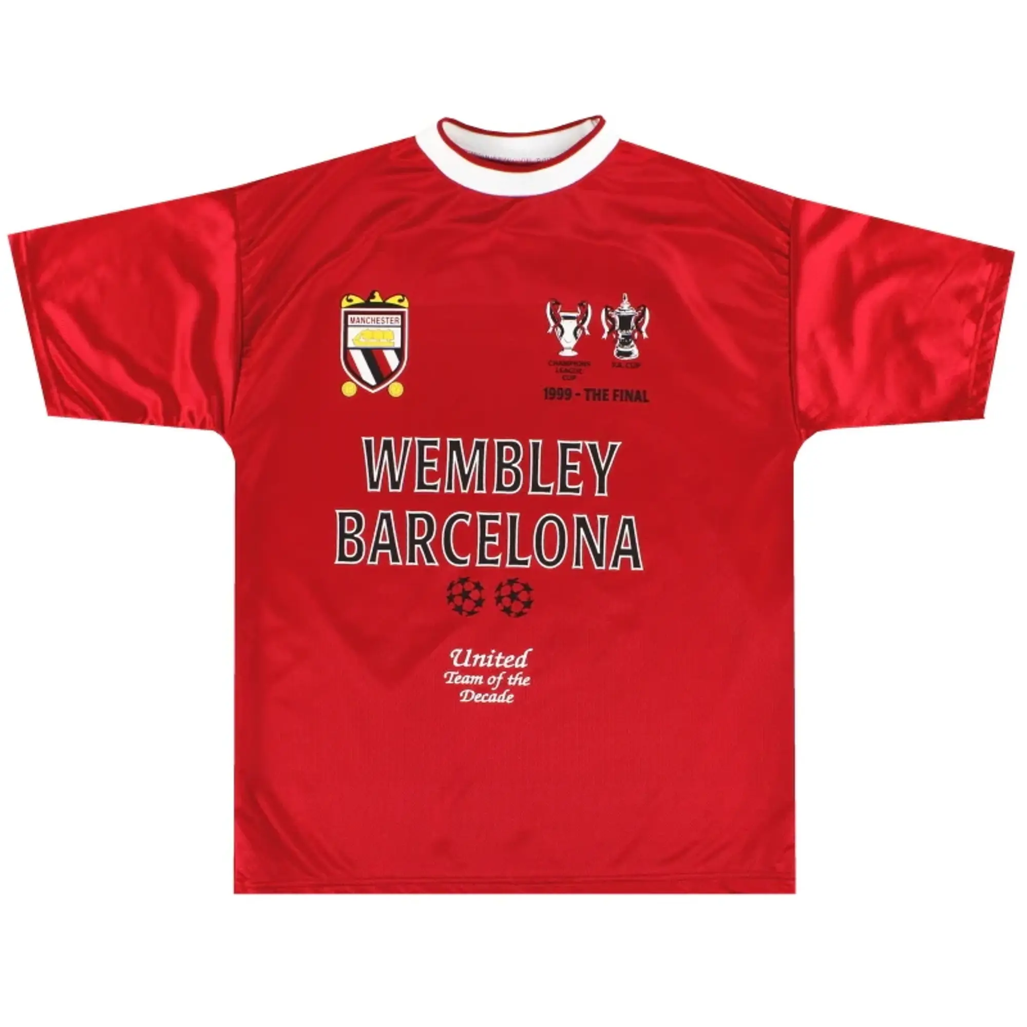 1999-00 Manchester United Umbro CL Final Graphic Tee *As New* L - Manchester United / As New / Large