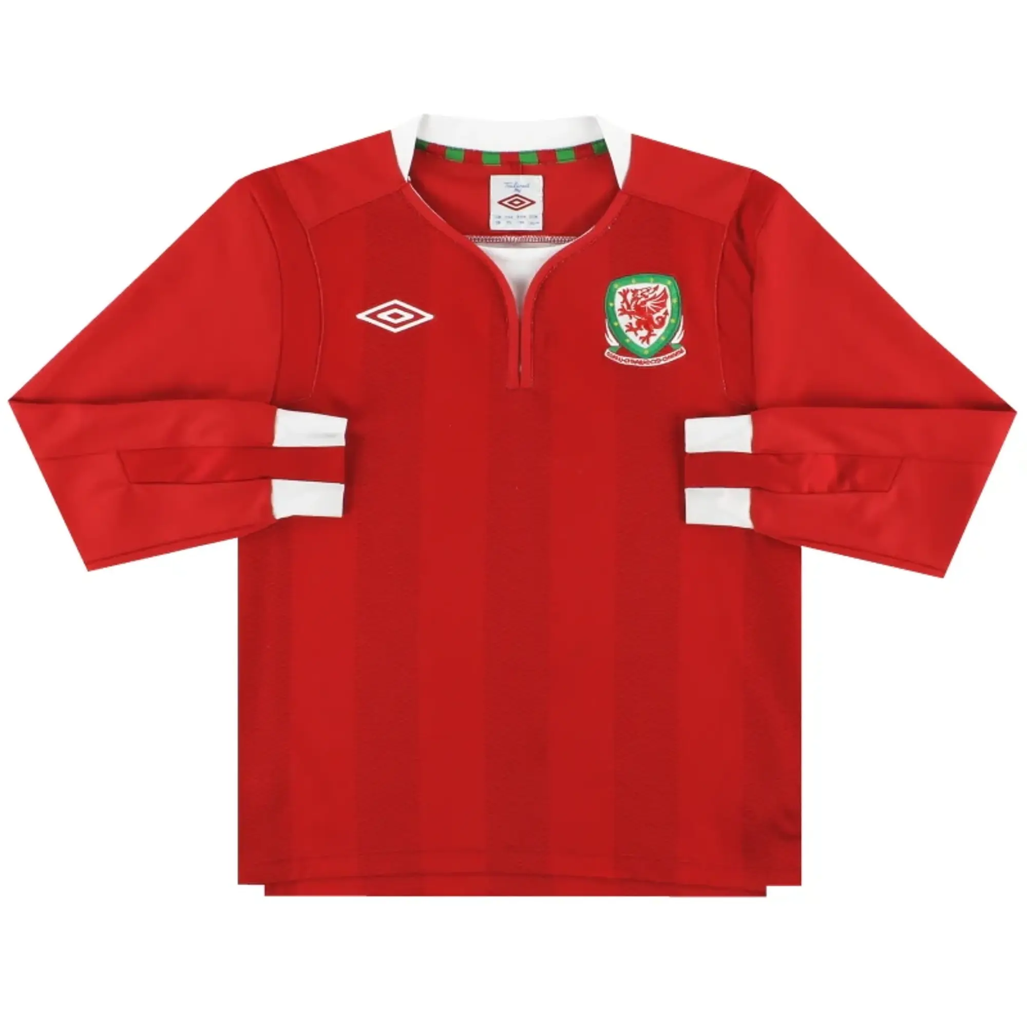 2011-12 Wales Umbro Home Shirt L/S S.Boys - Wales / Excellent / Youth