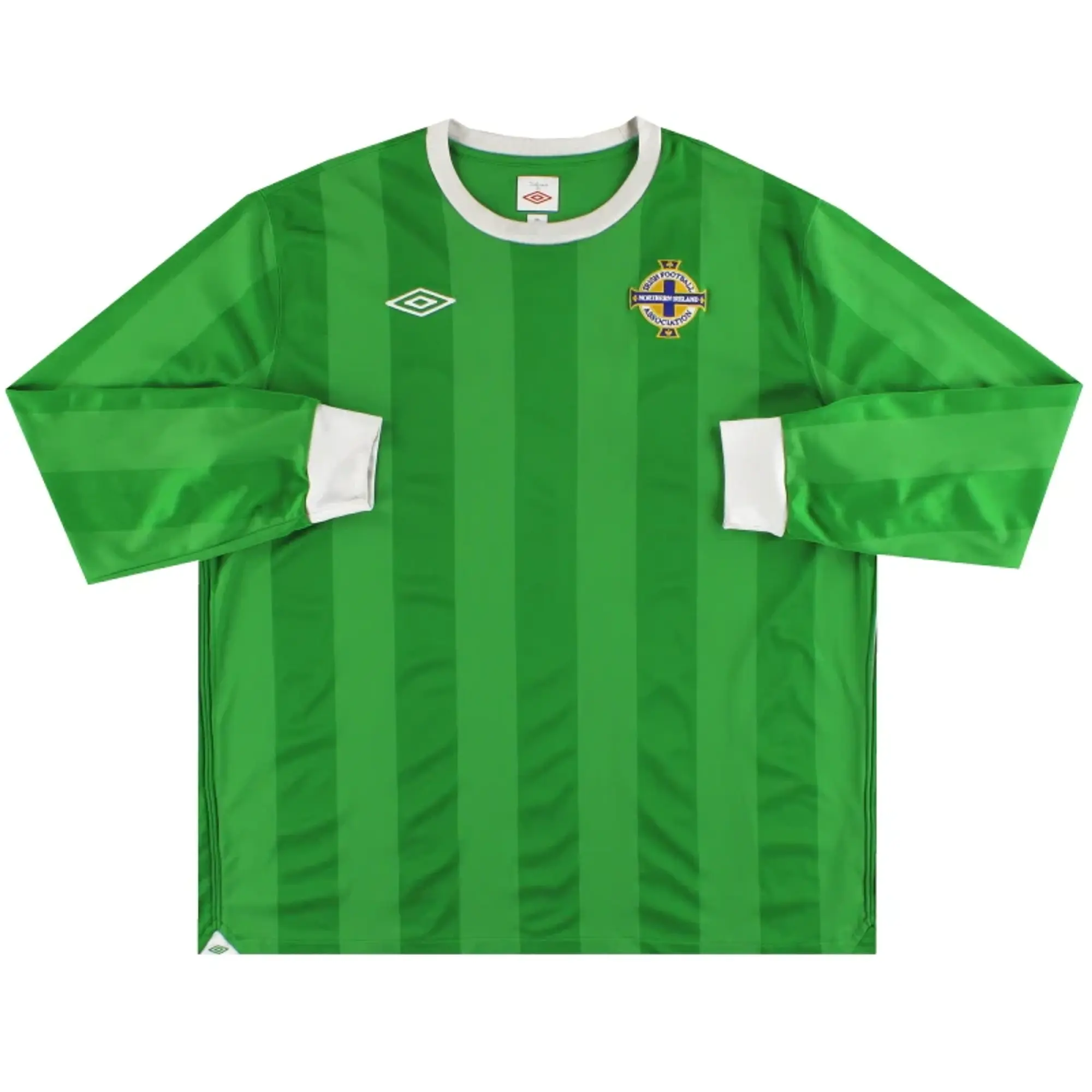 2010-12 Northern Ireland Umbro Home Shirt L/S *Mint* XXL - Northern Ireland / Mint / XXL