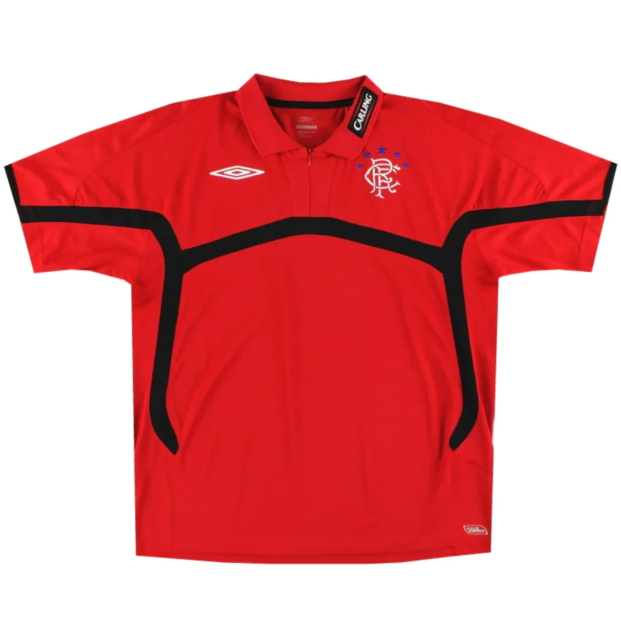2009-10 Rangers Umbro 1/4 Zip Polo Shirt M - Rangers / Excellent / Medium