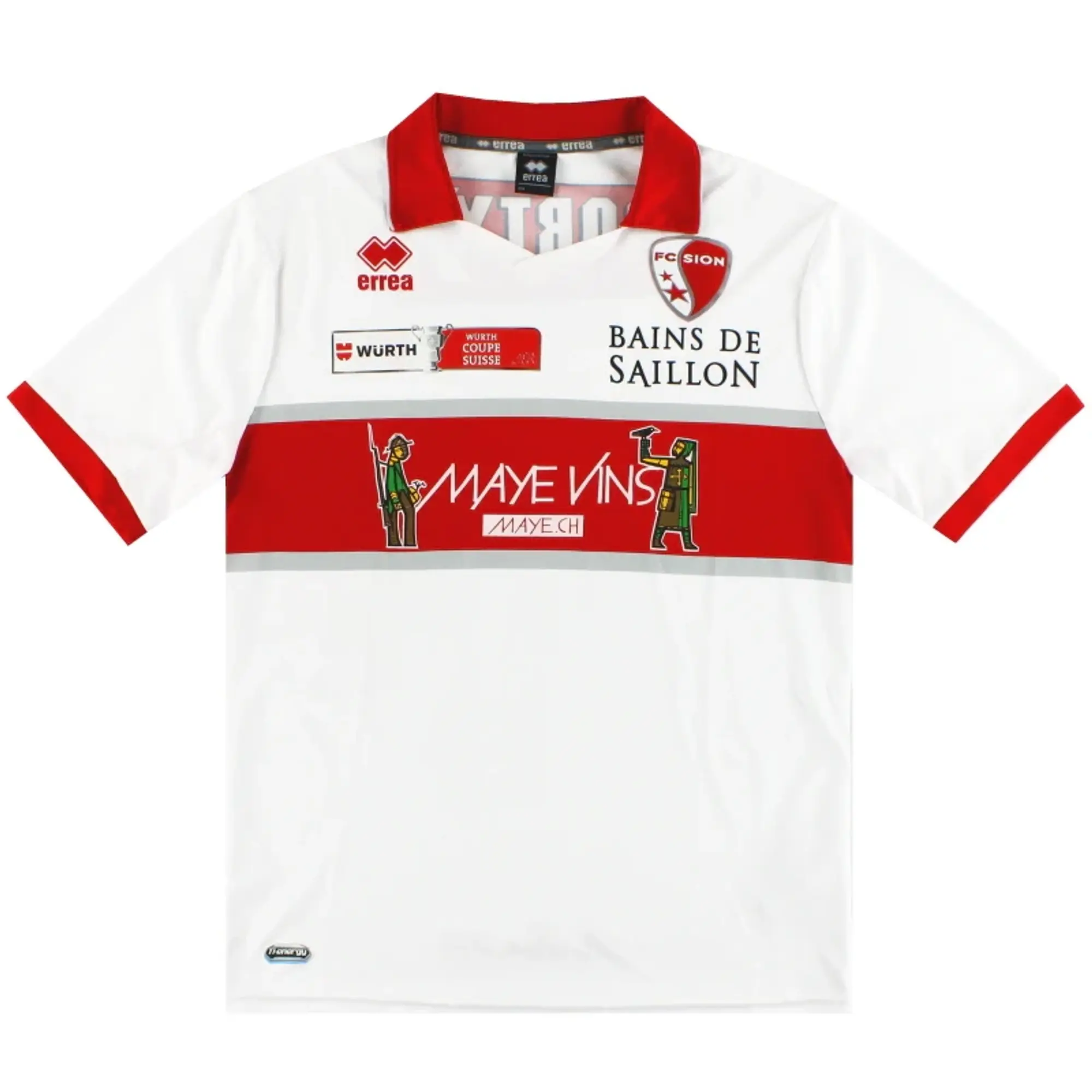 2013-14 FC Sion Errea Home Shirt XL - Other European Clubs / Excellent / XL