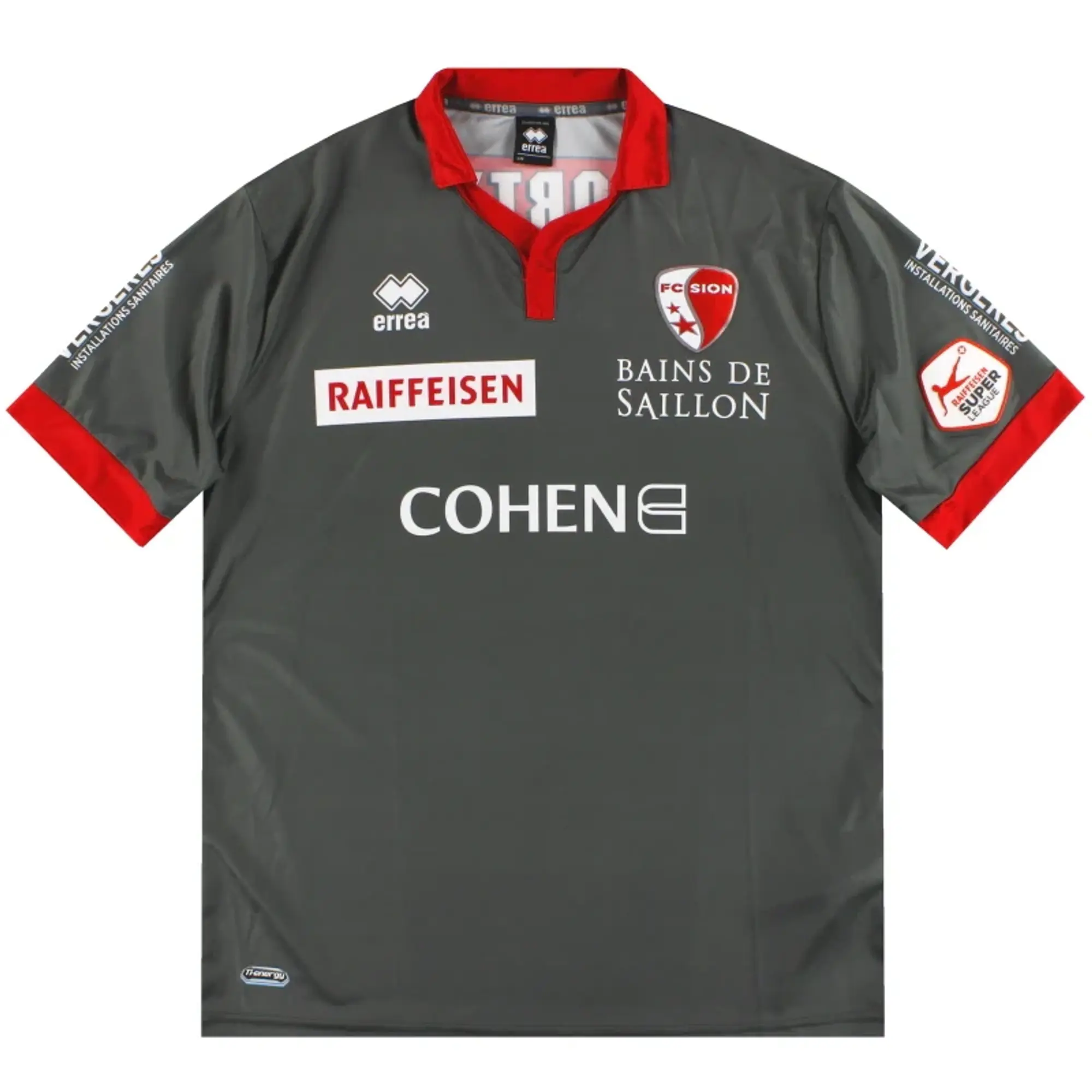 2015-16 FC Sion Errea Third Shirt XL - Other European Clubs / Excellent / XL