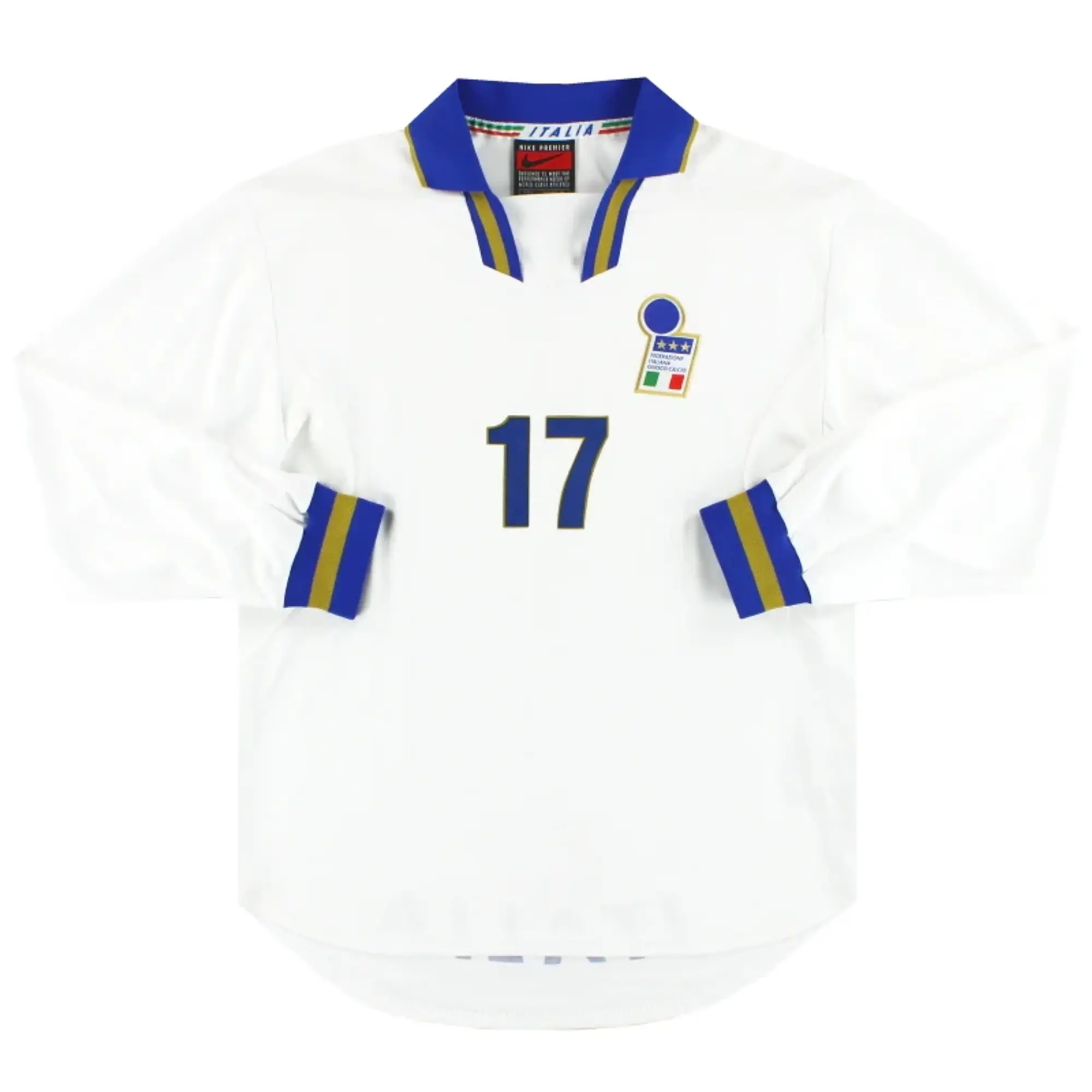 1996-97 Italy Nike Player Issue Away Shirt (Diego Fuser) #17 L/S L - Italy / Excellent / Large