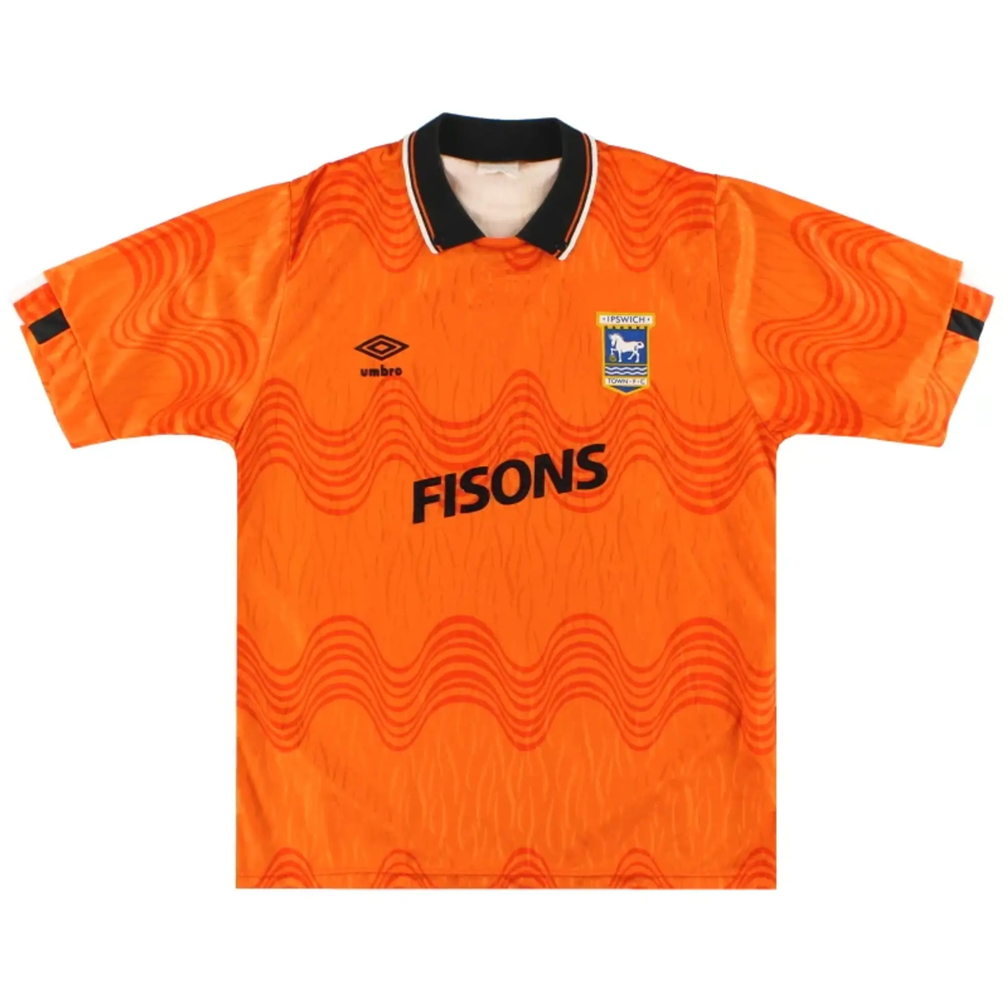 1989-92 Ipswich Umbro Away Shirt S - Ipswich / Very Good / Small