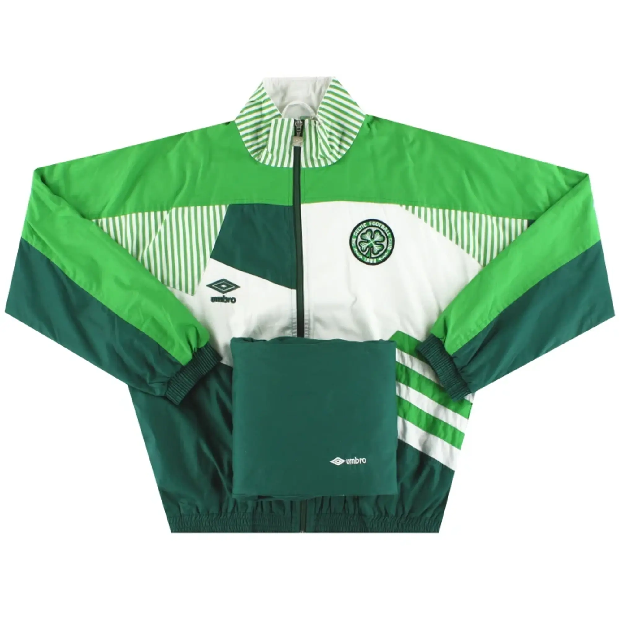 1991-92 Celtic Umbro Player Issue Presentation Tracksuit Jacket M - Celtic / Excellent / Medium