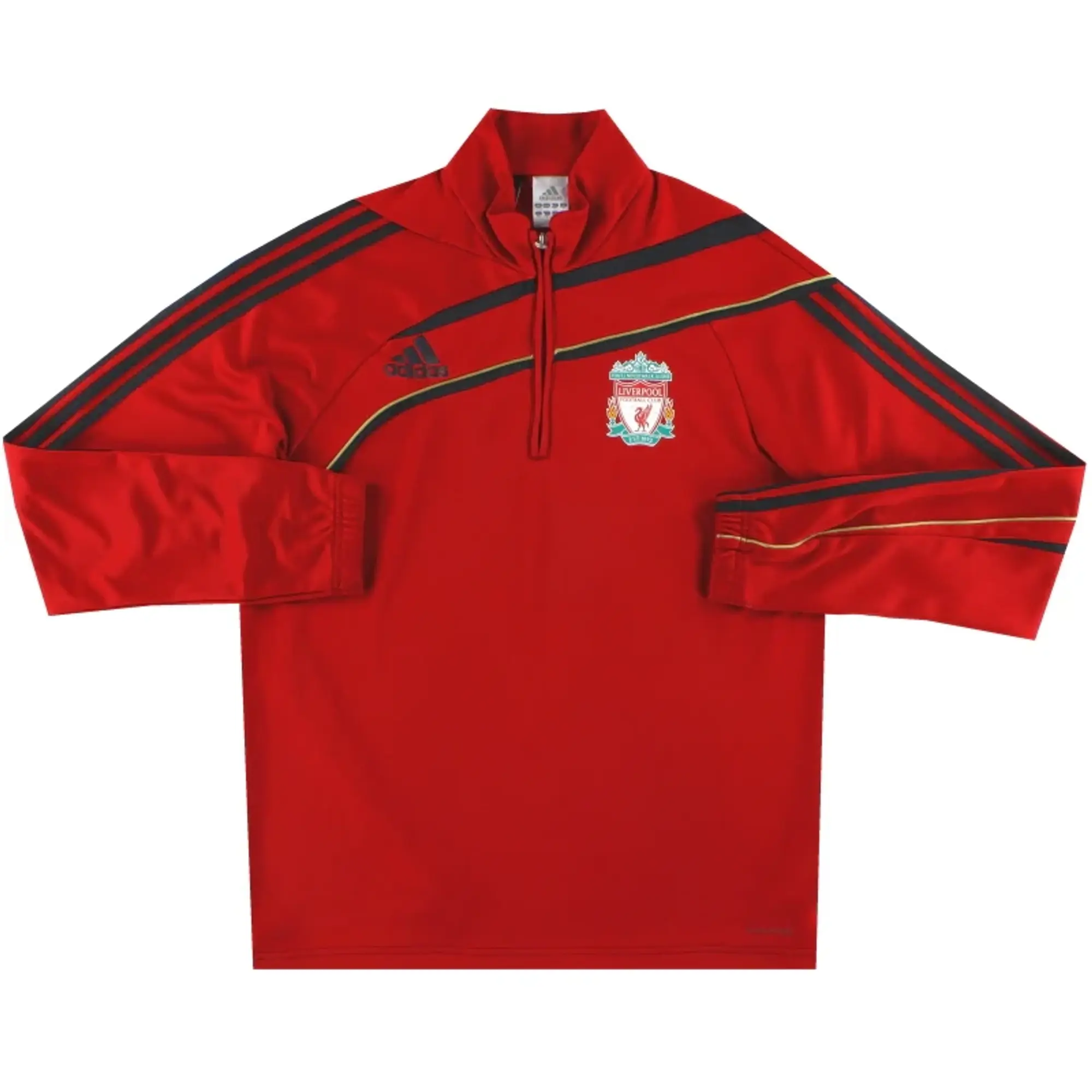 2009-10 Liverpool adidas 1/4 Zip Top XL - Liverpool / Very Good / XL