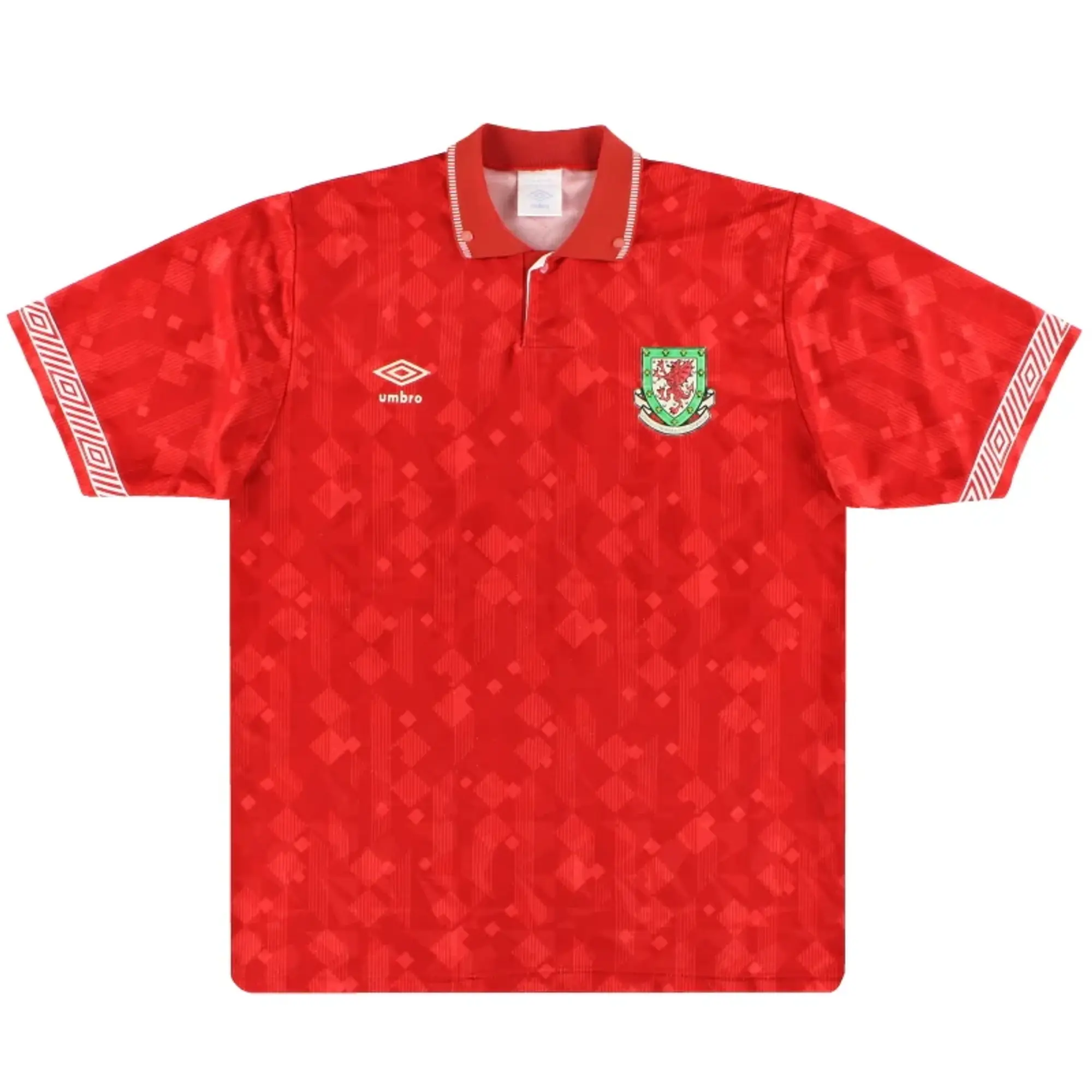 1990-92 Wales Umbro Home Shirt L - Wales / Excellent / Large