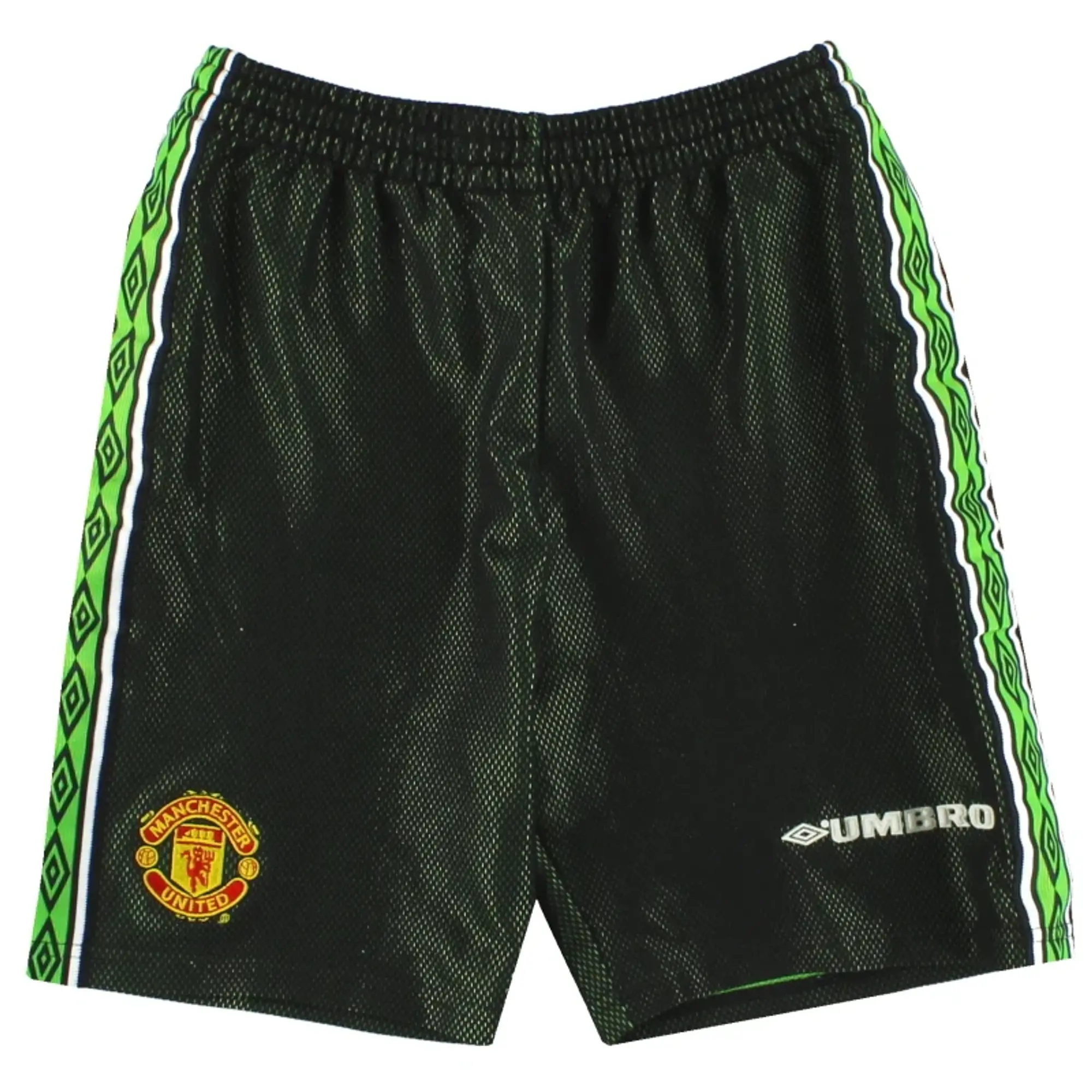 1998-99 Manchester United Umbro Goalkeeper Shorts Y - Manchester United / Excellent / Youth