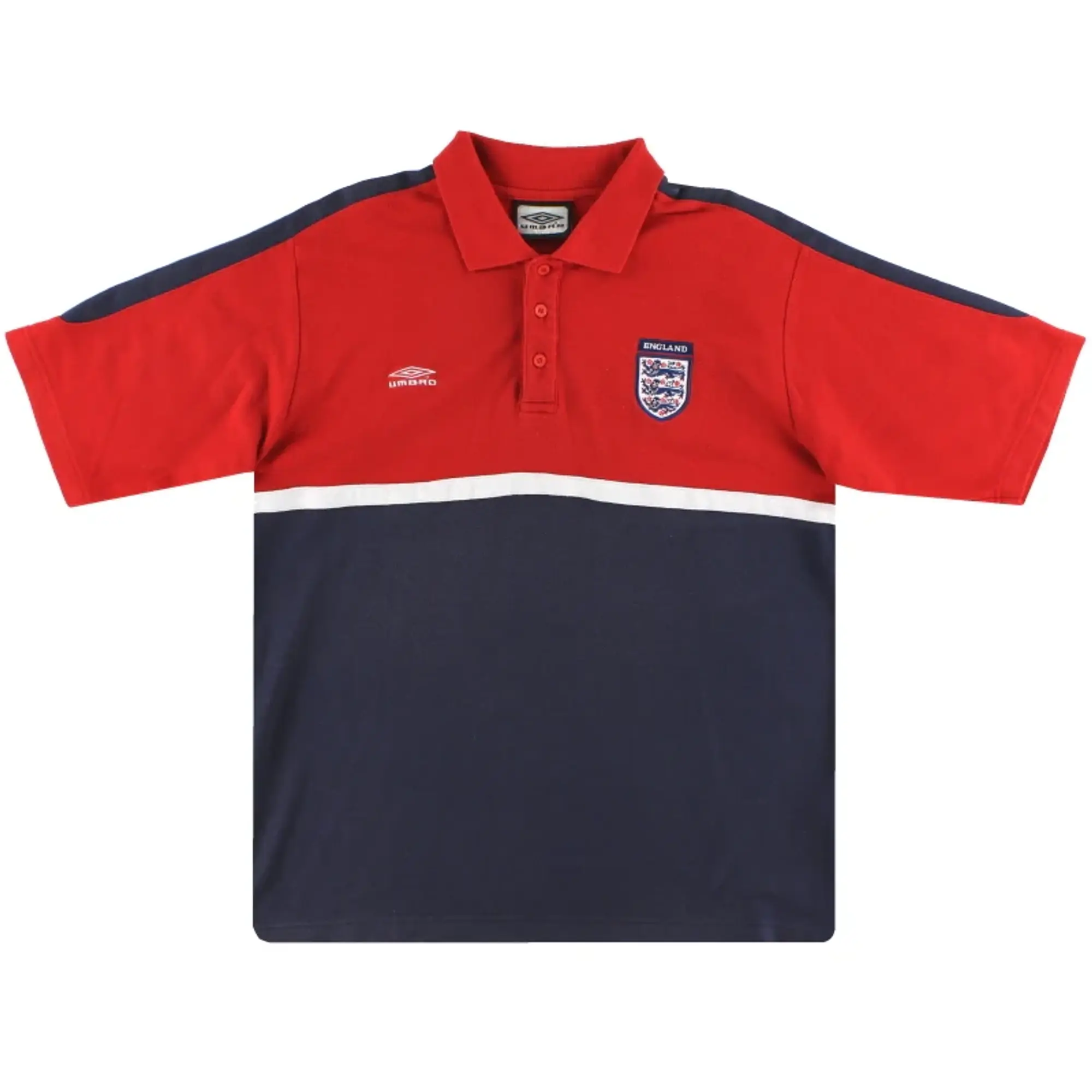 2000-01 England Umbro Polo Shirt L - England / Excellent / Large