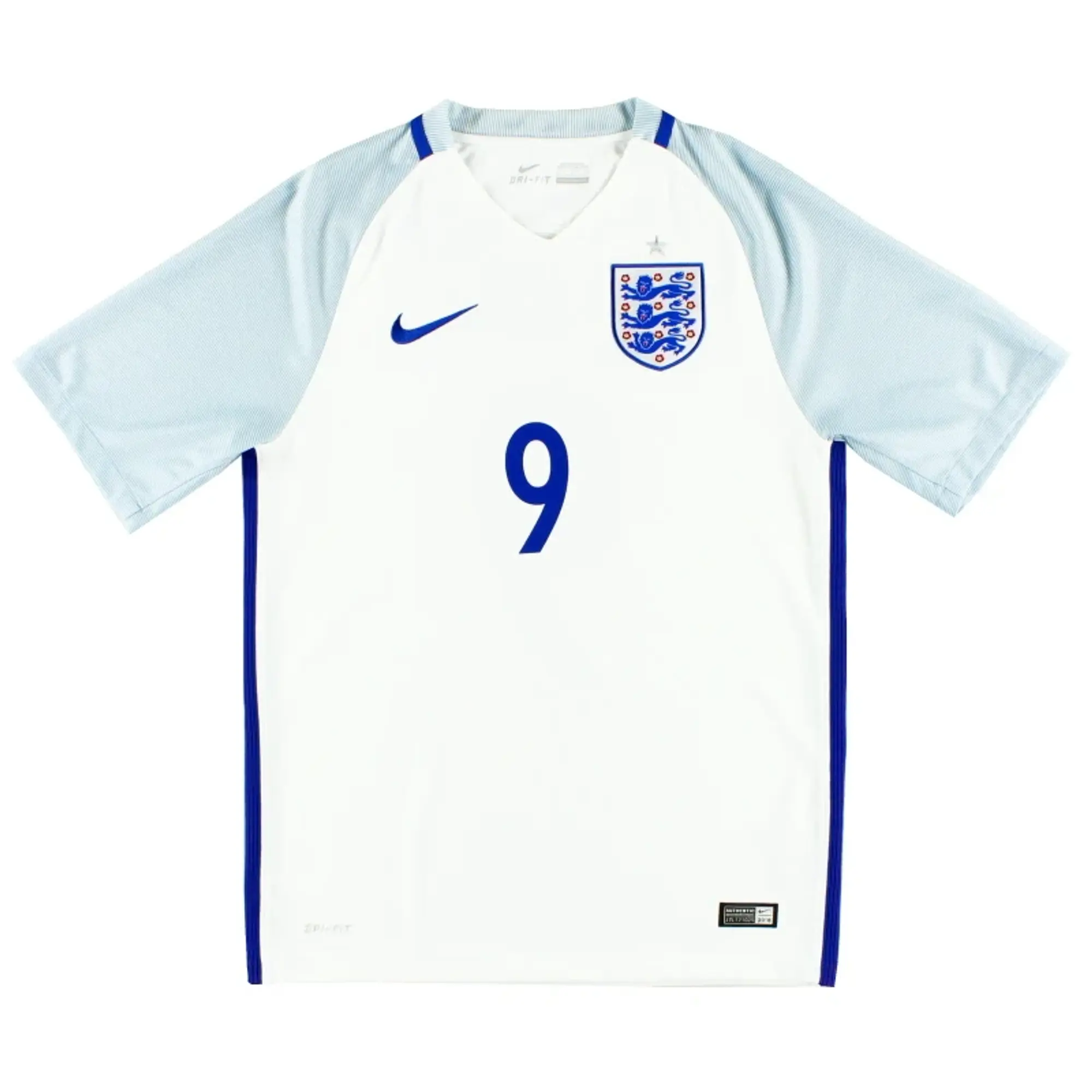 2016-17 England Nike Home Shirt  #9 L - England / Excellent / Large