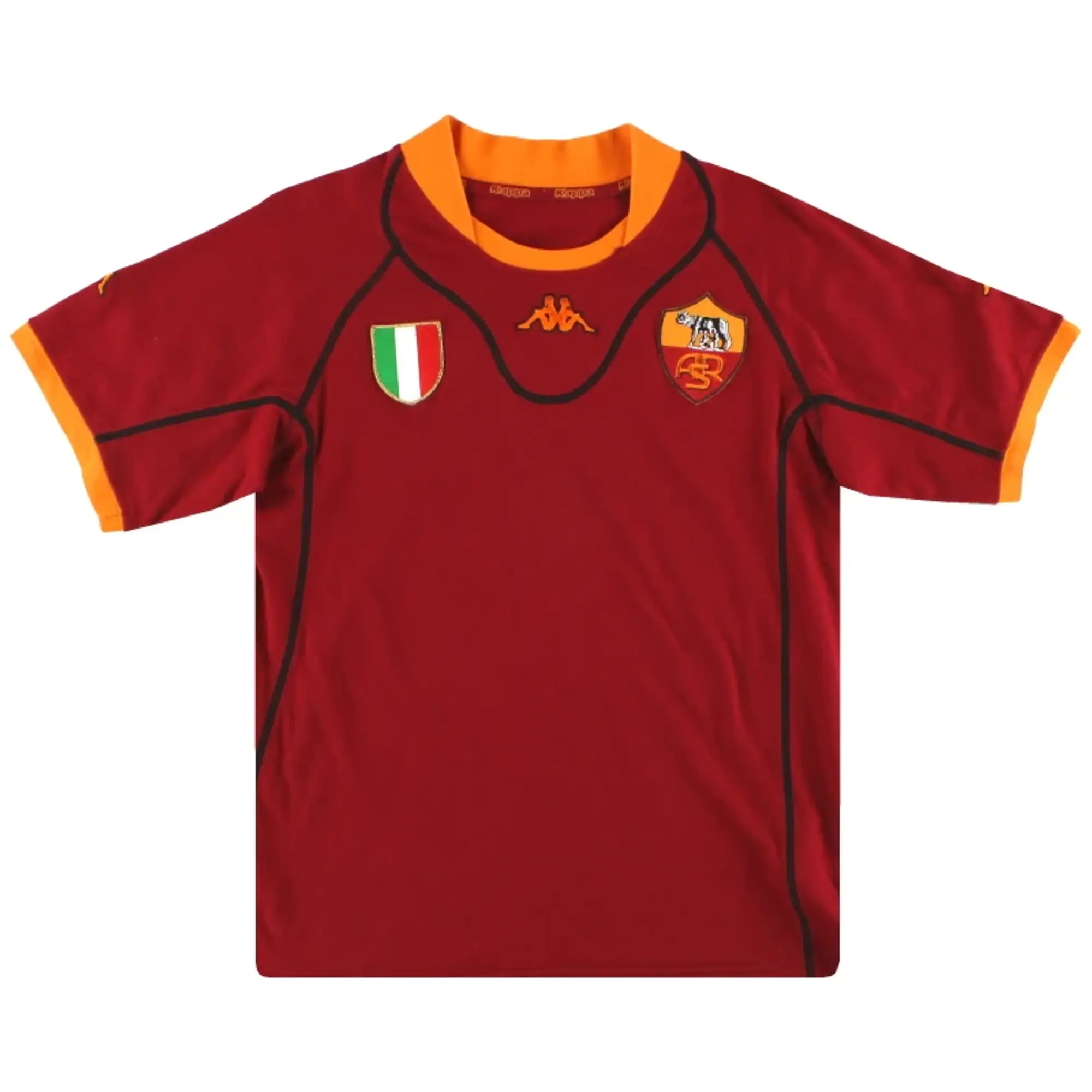 2001-02 Roma Kappa Home Shirt XL.Boys - Roma / Excellent / Youth