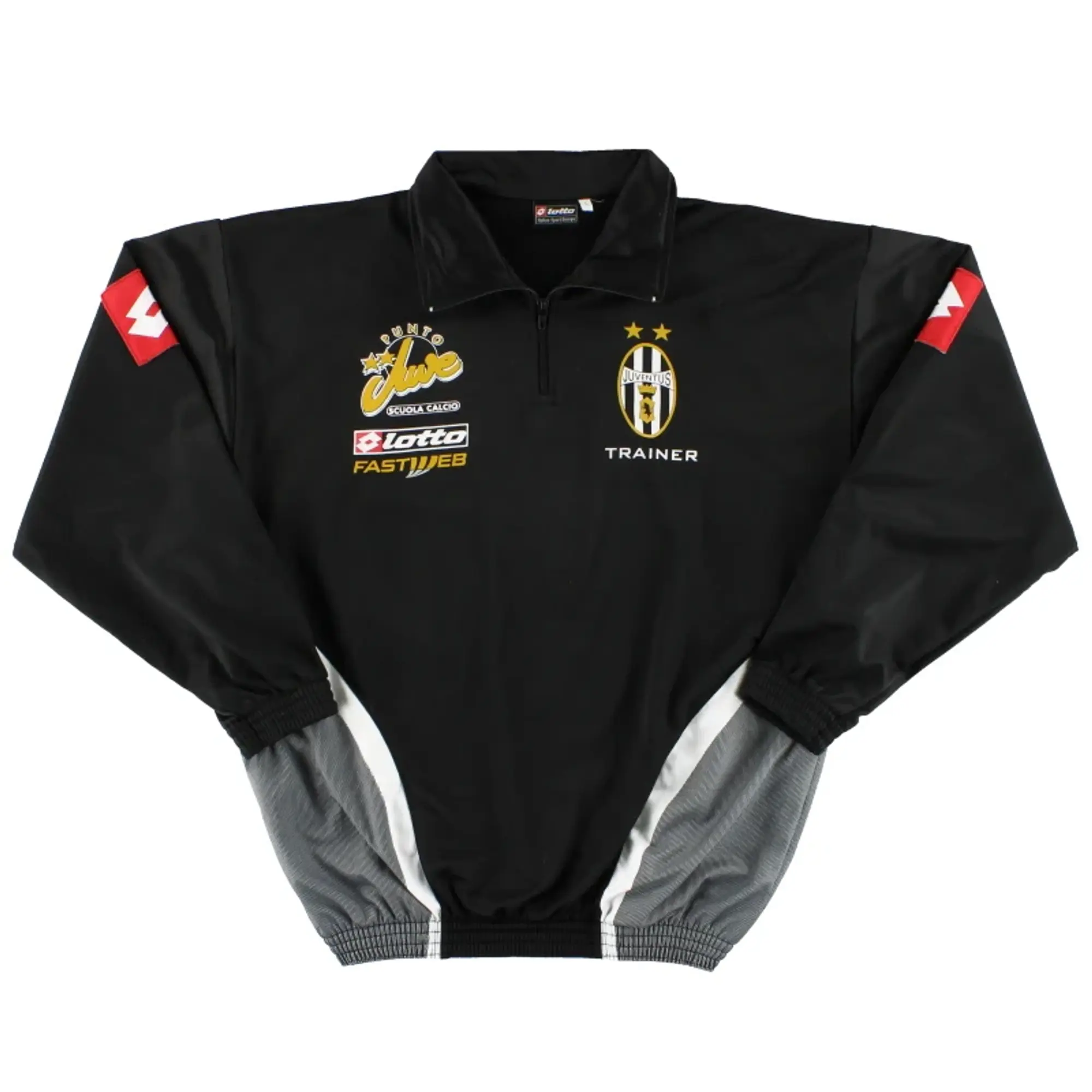 2002-03 Juventus Lotto Player Issue 1/4 Zip Track Jacket L - Juventus / Excellent / Large