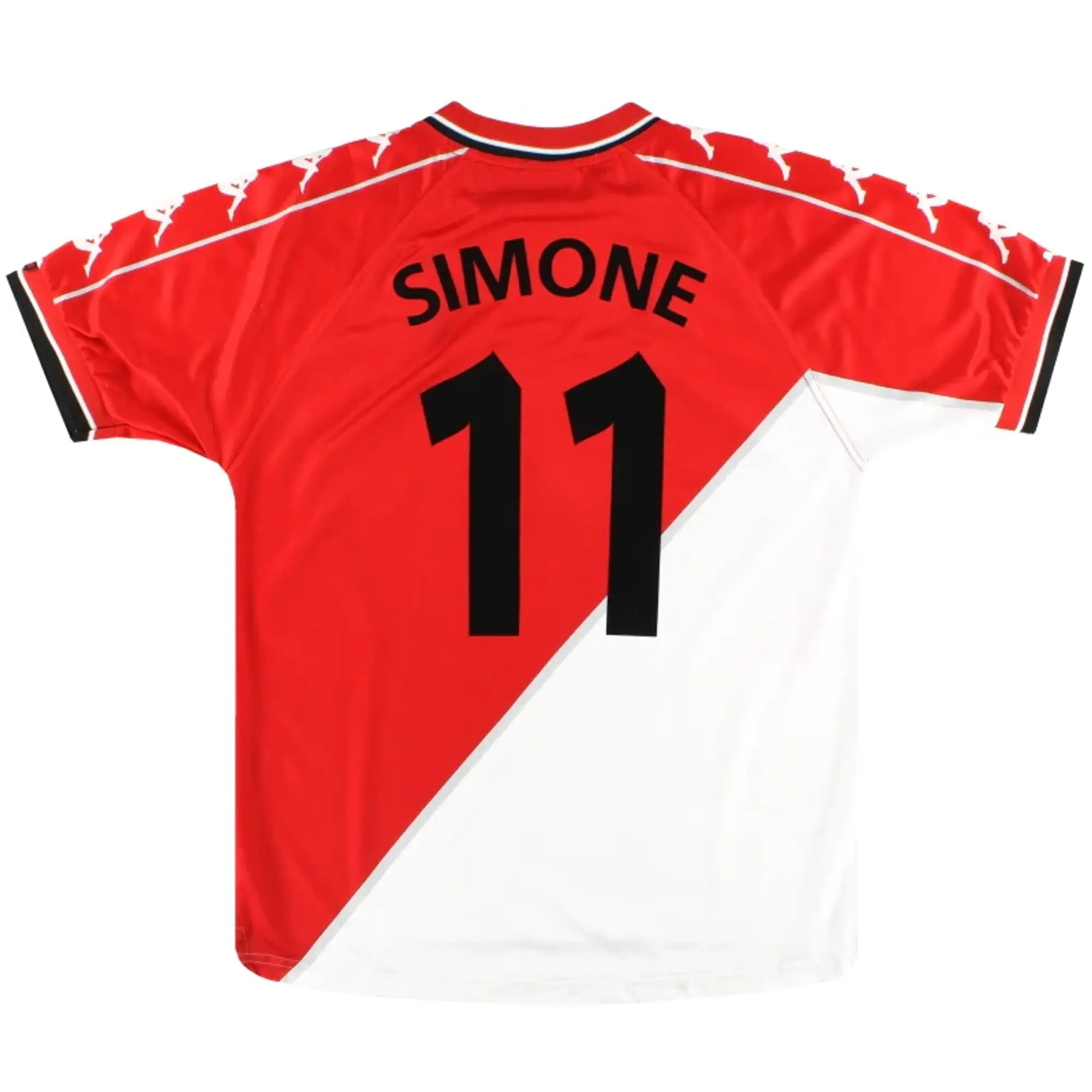1999-00 Monaco Kappa Home Shirt Simone #11 L - Monaco / Excellent / Large