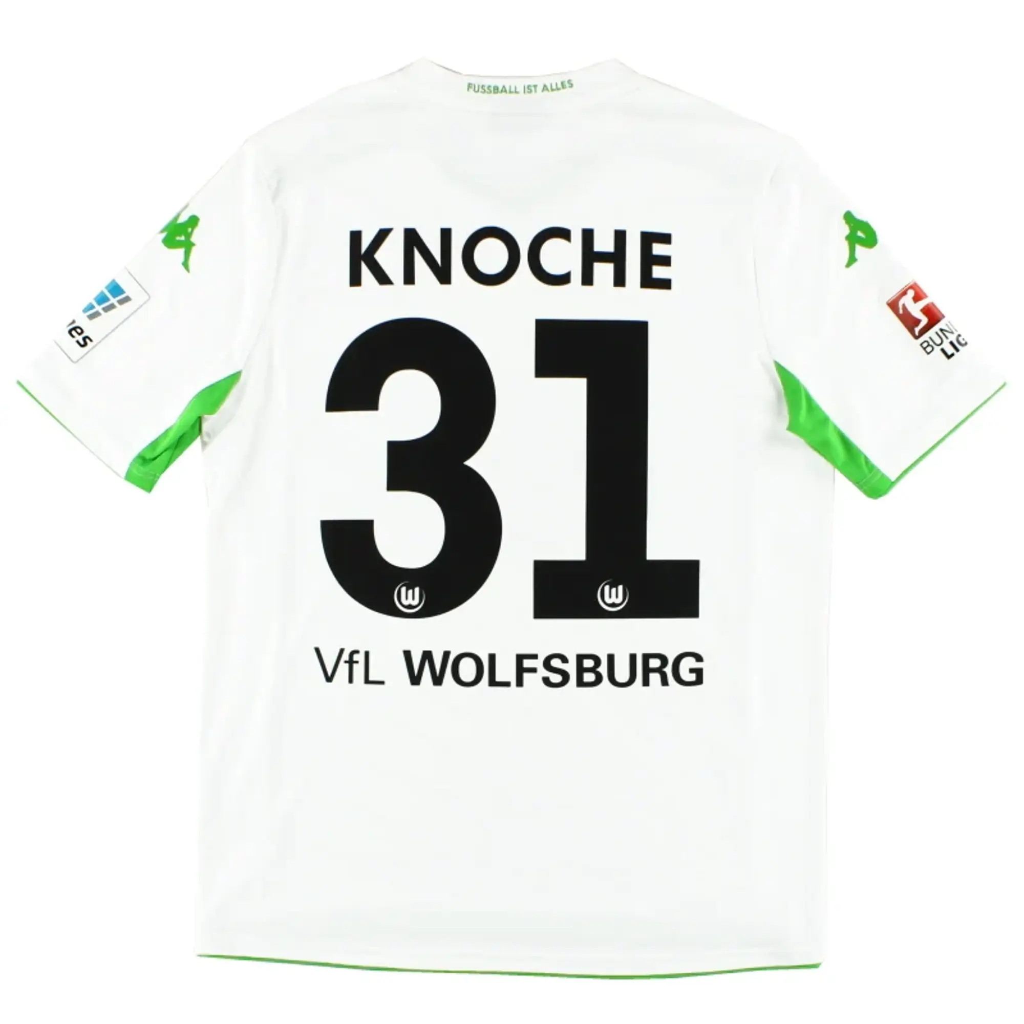 2014-15 Wolfsburg Away Shirt Knoche #31 *Mint* L - Other German Clubs / Mint / Large