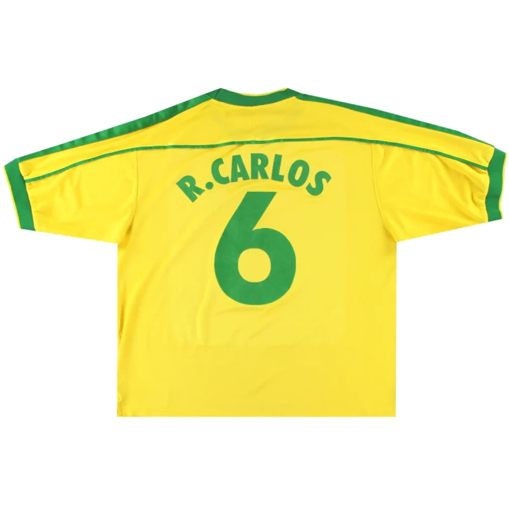 1998-00 Brazil Nike Home Shirt R.Carlos #6 XXL - Brazil / Excellent / XXL