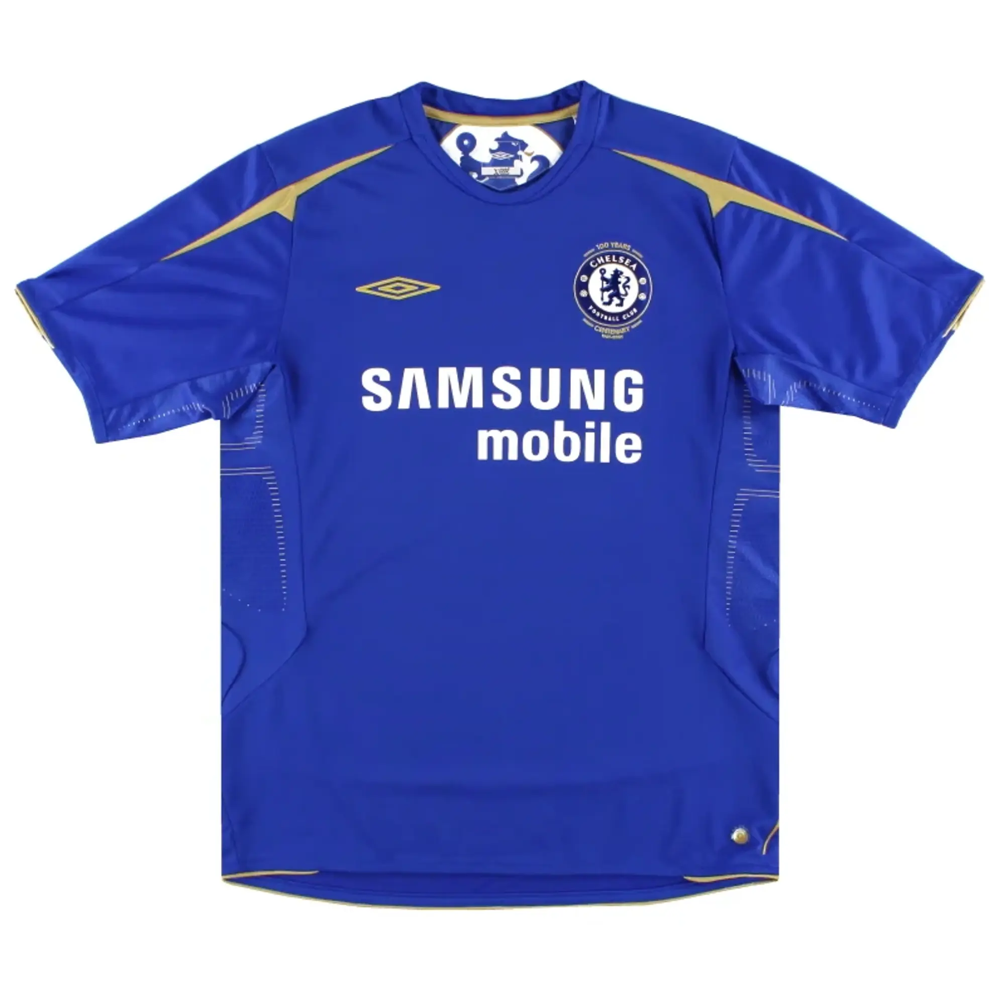 2005-06 Chelsea Umbro Centenary Home Shirt *Mint* L - Chelsea / Mint / Large