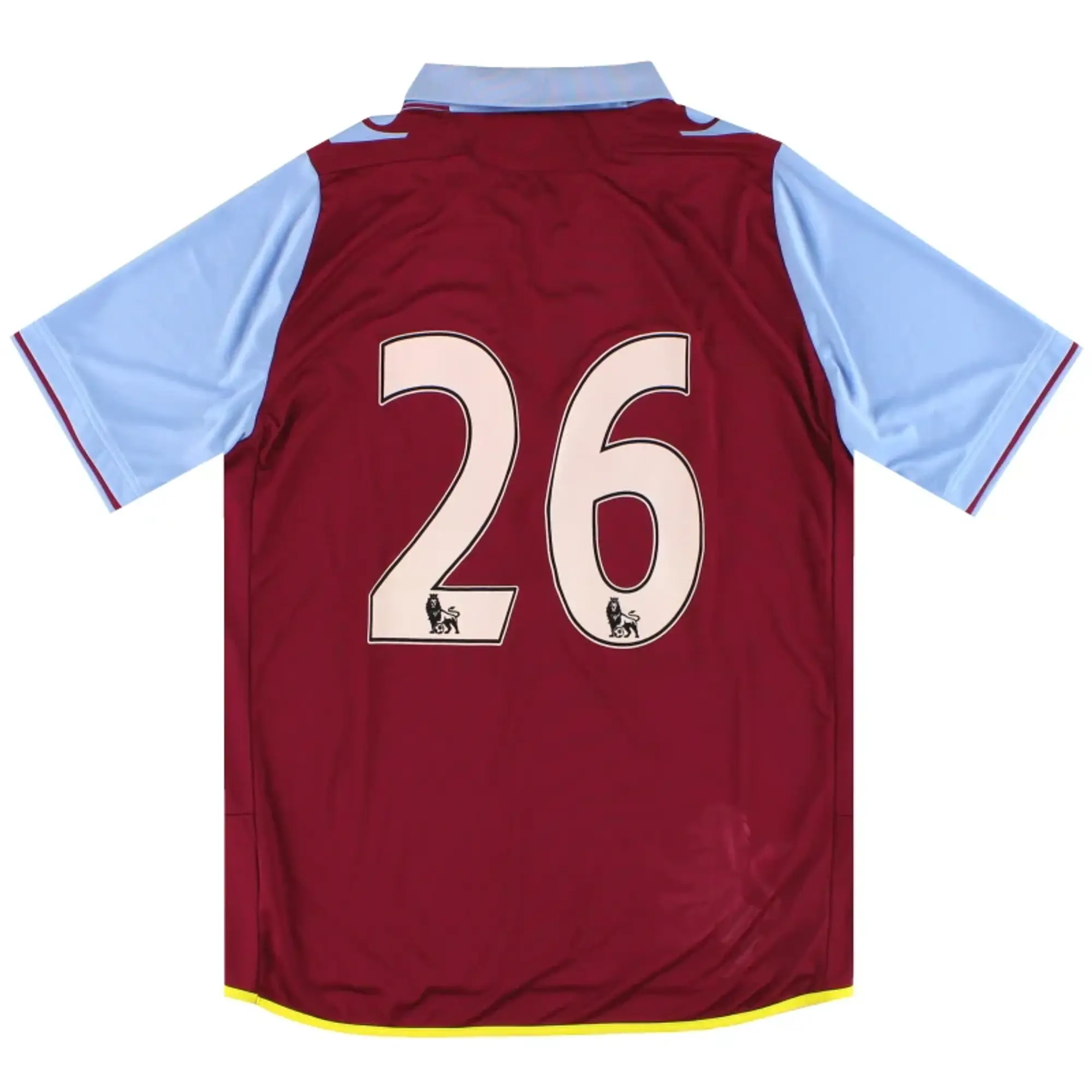 2012-13 Aston Villa Macron Home Shirt #26 M - Aston Villa / Excellent / Medium