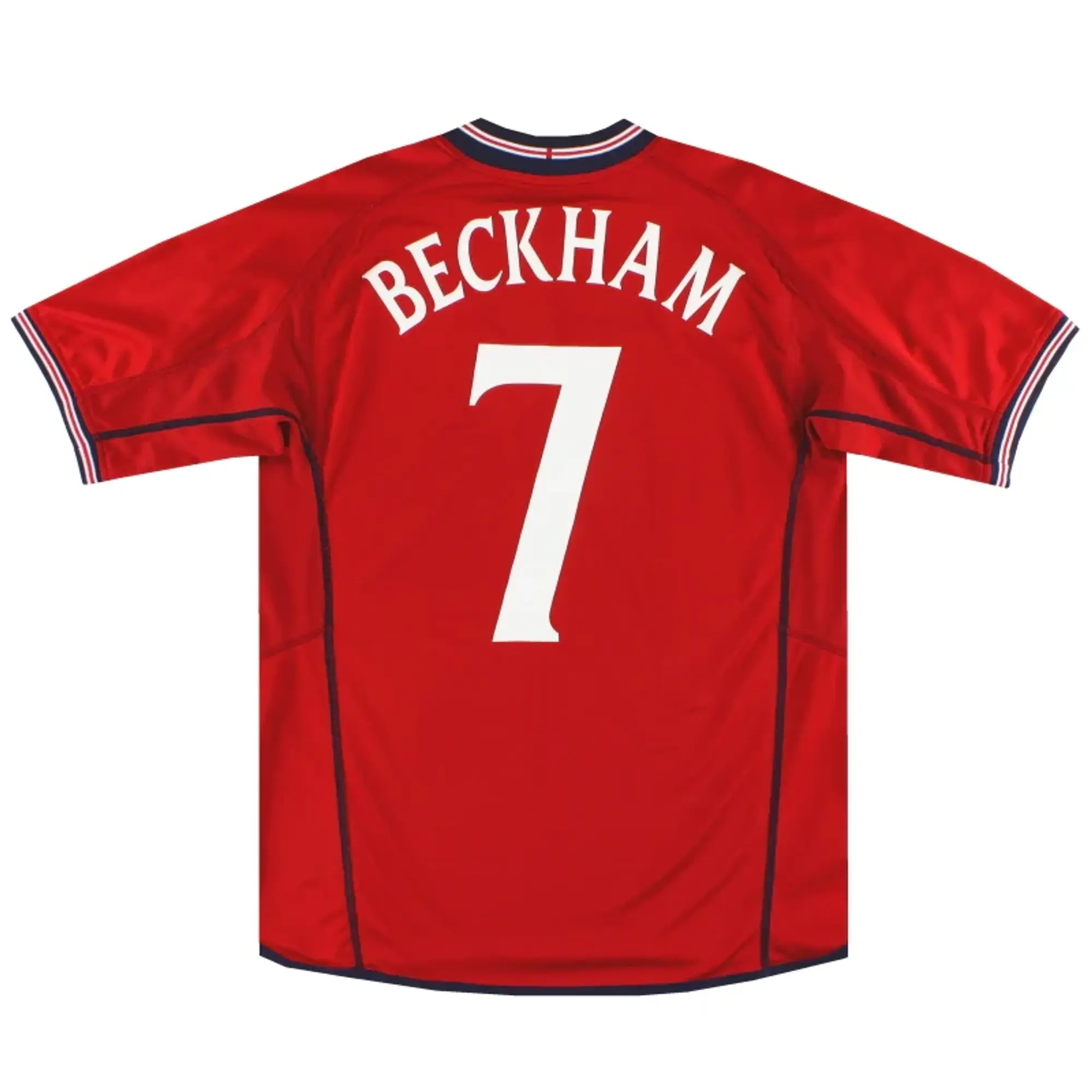 2002-04 England Umbro Away Shirt Beckham #7 L - England / Excellent / Large