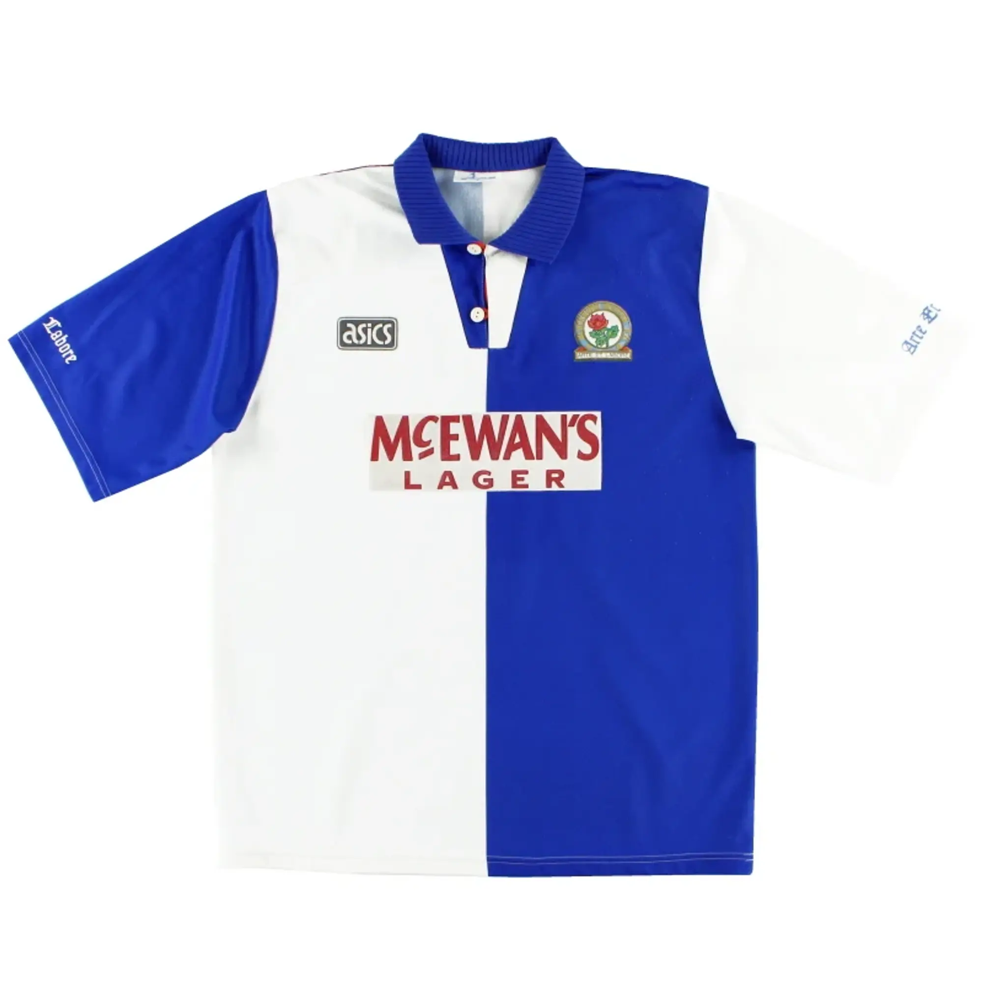 1994-95 Blackburn Asics Home Shirt L - Blackburn Rovers / Excellent / Large