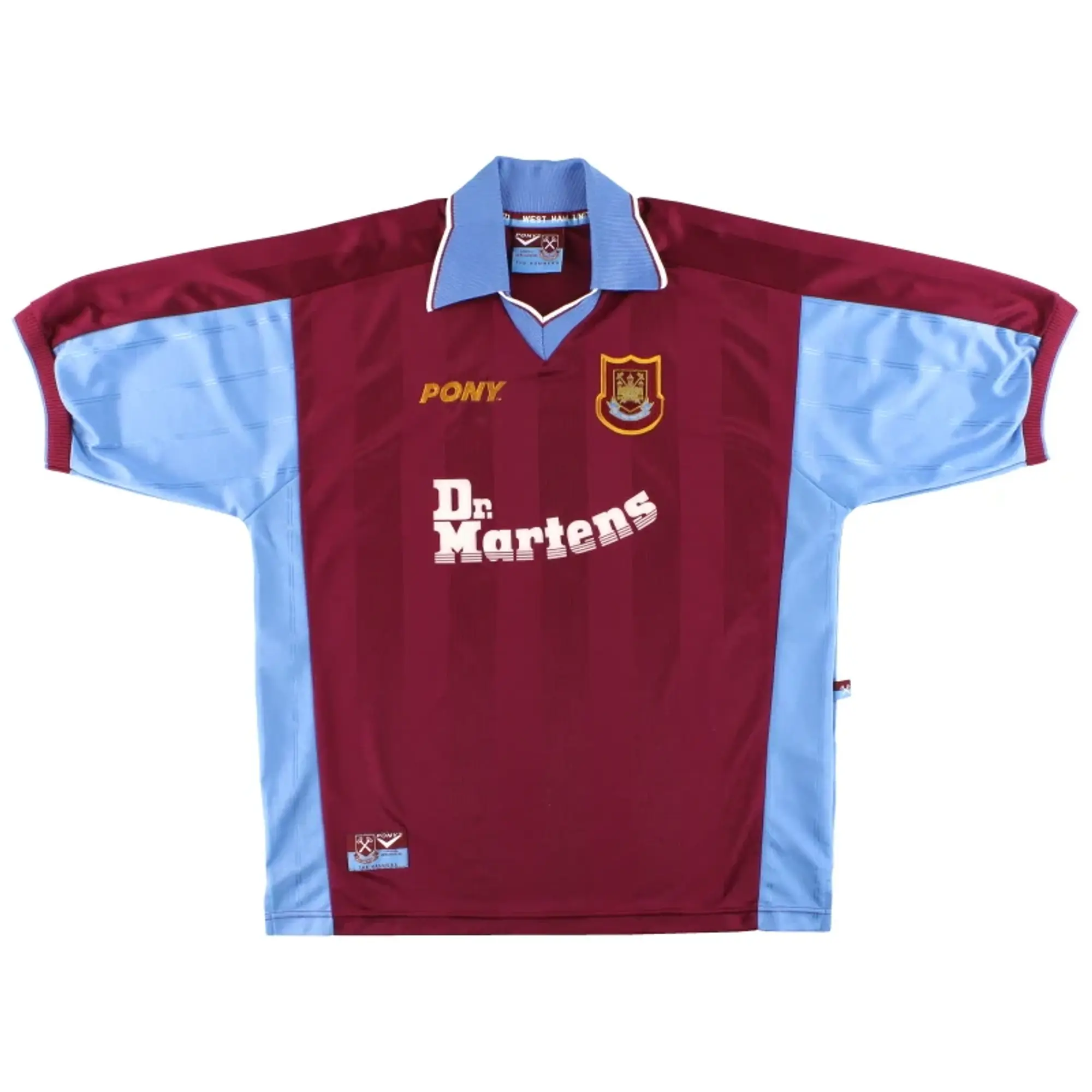 1998-99 West Ham Pony Home Shirt L - West Ham / Excellent / Large