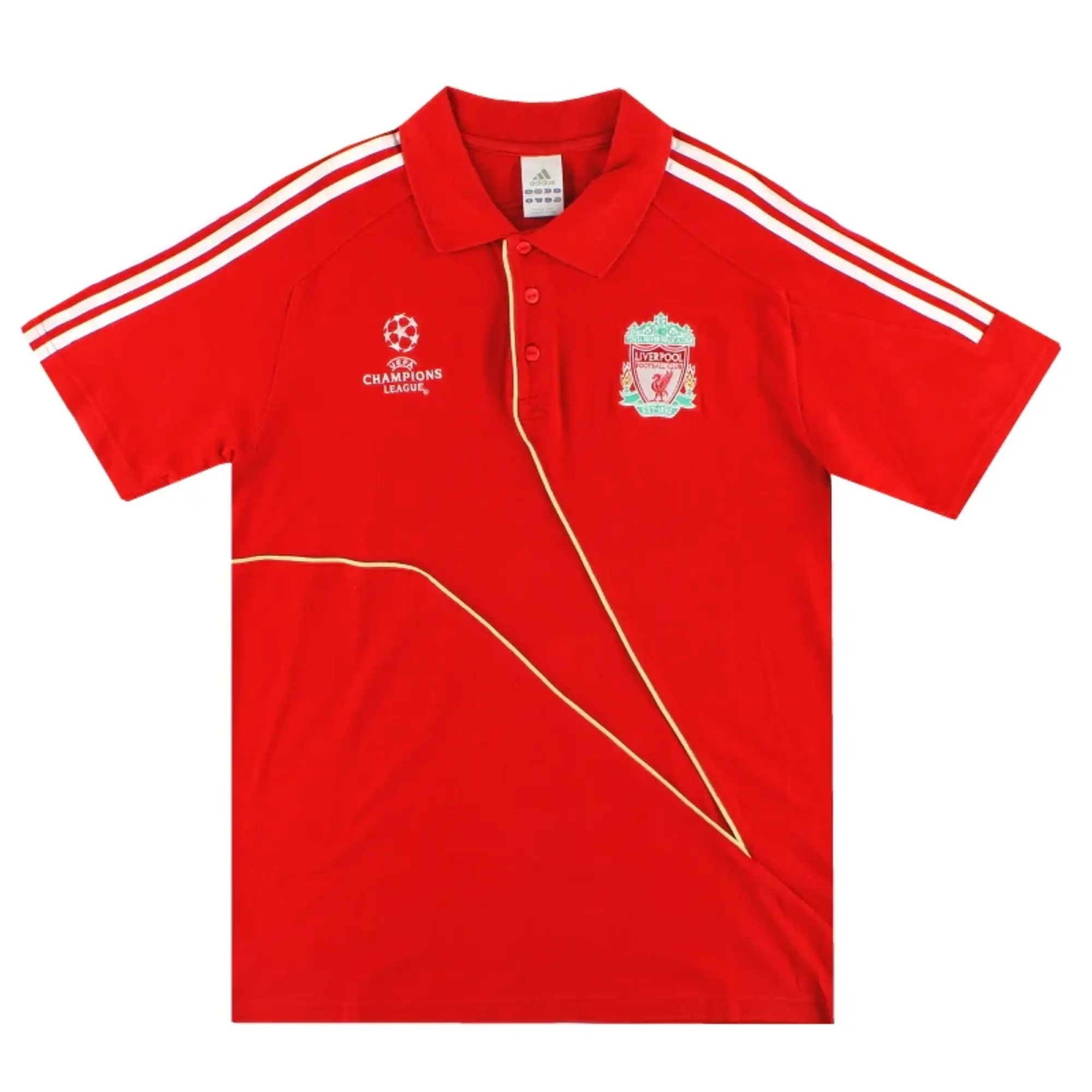 2009-10 Liverpool adidas Champions League Polo Shirt L - Liverpool / Excellent / Large
