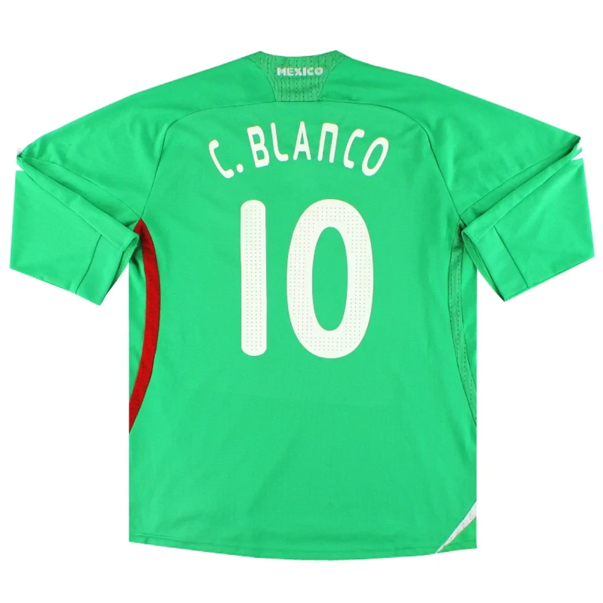 2008-09 Mexico adidas Home Shirt C.Blanco #10 L - Mexico / Excellent / Large