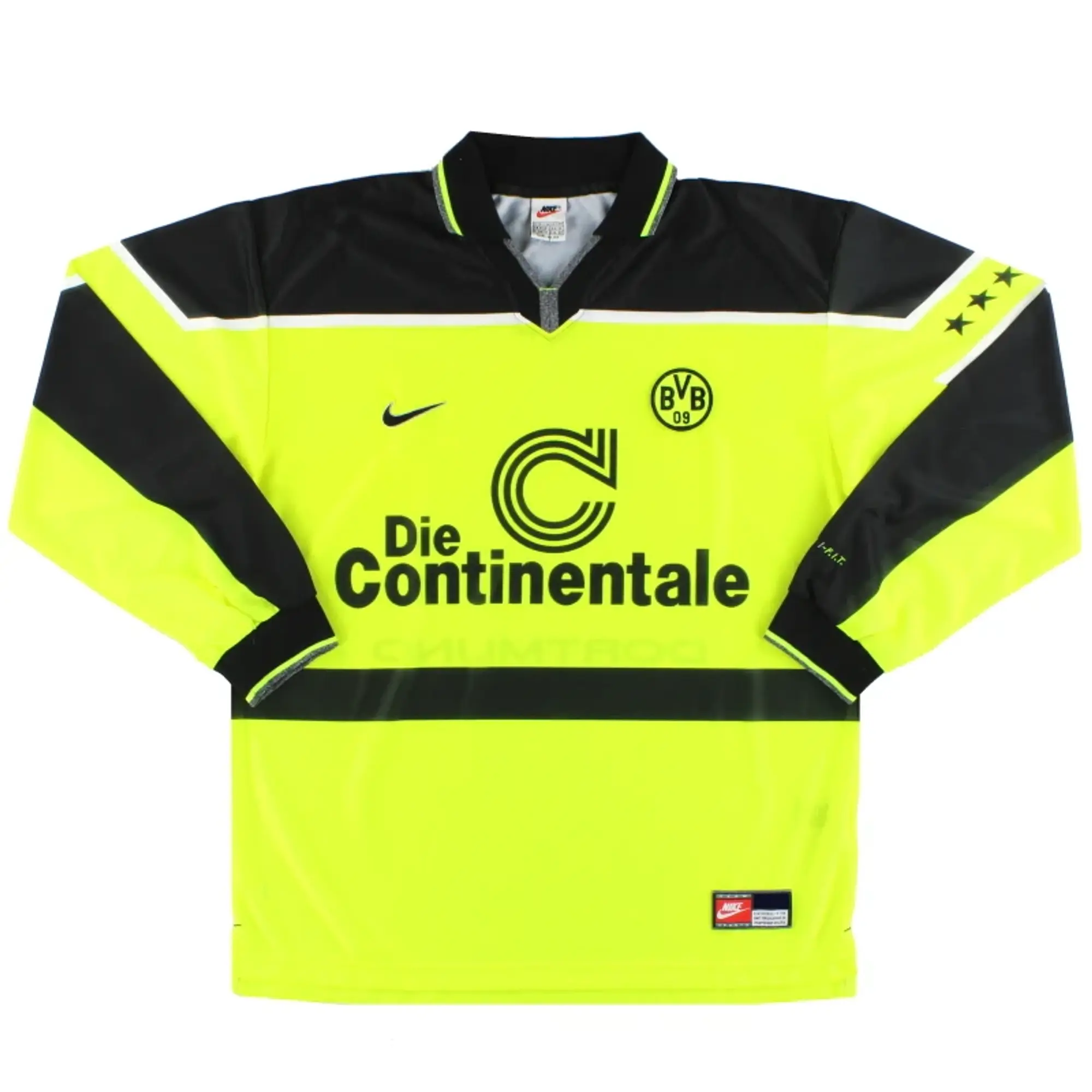 1997 Borussia Dortmund Nike Home Shirt L/S XL - Dortmund / Excellent / XL
