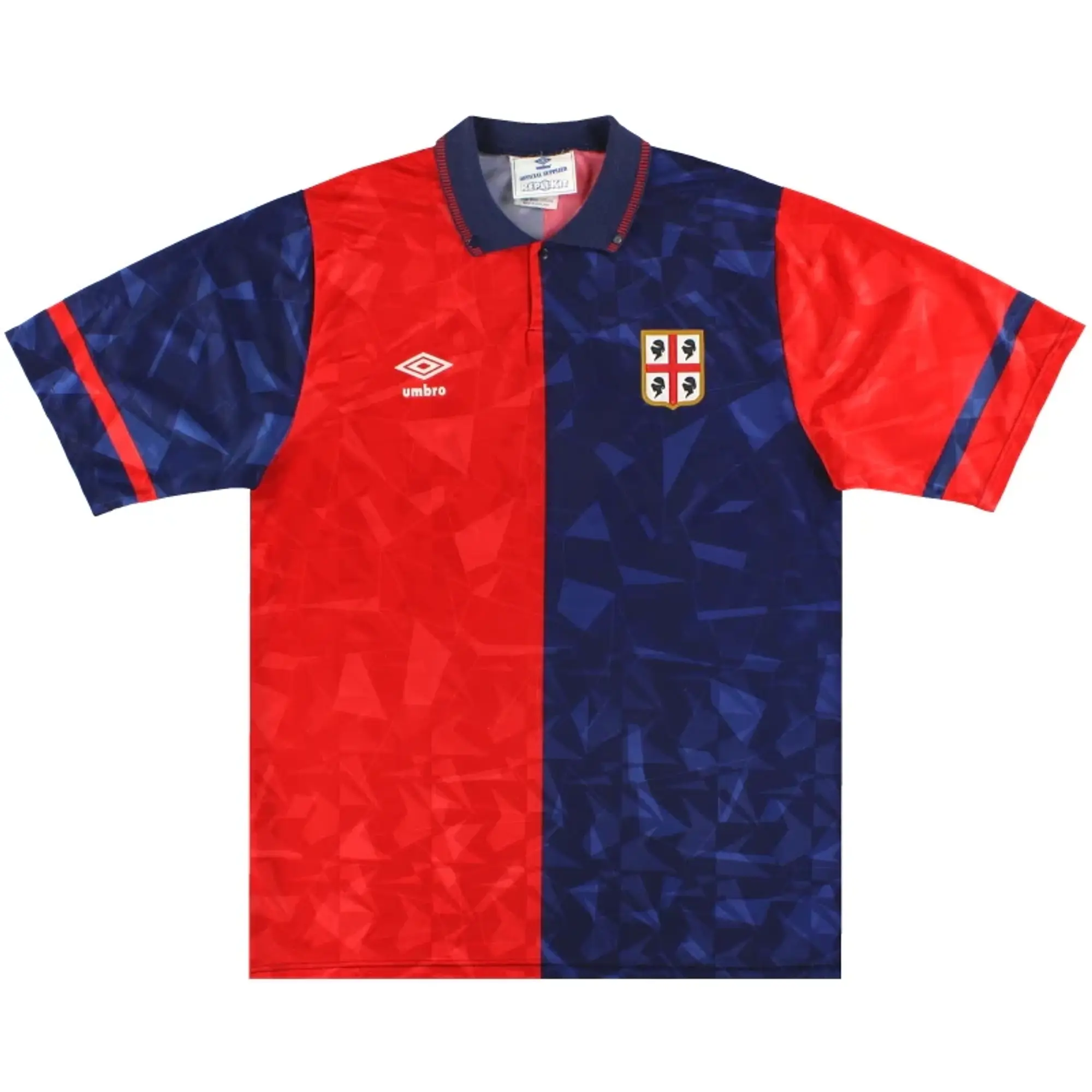 1990-93 Cagliari Umbro Home Shirt L - Other Italian Clubs / Excellent / Large