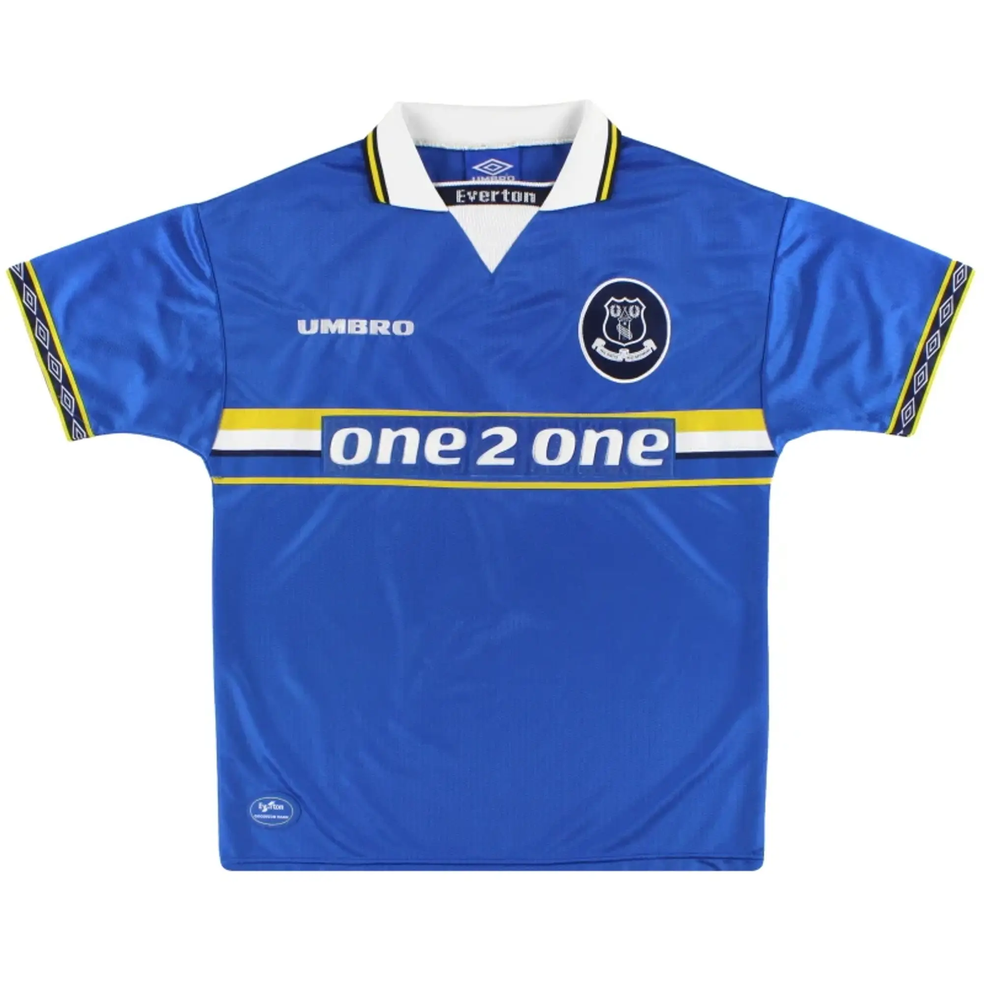 1997-99 Everton Umbro Home Shirt L - Everton / Very Good / Large