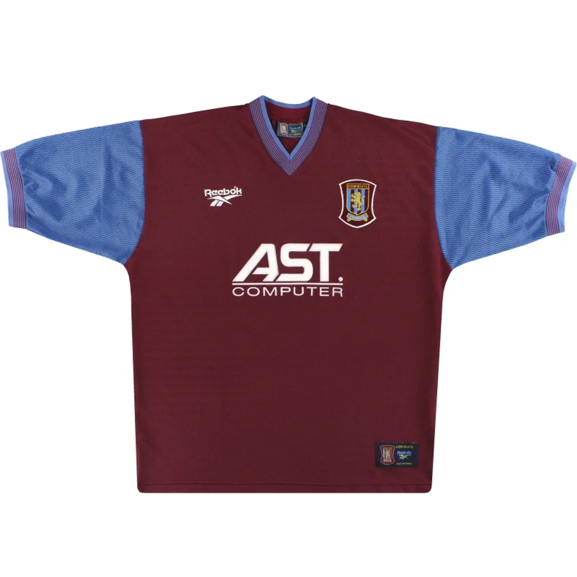 1997-98 Aston Villa Reebok Home Shirt L - Aston Villa / Very Good / Large