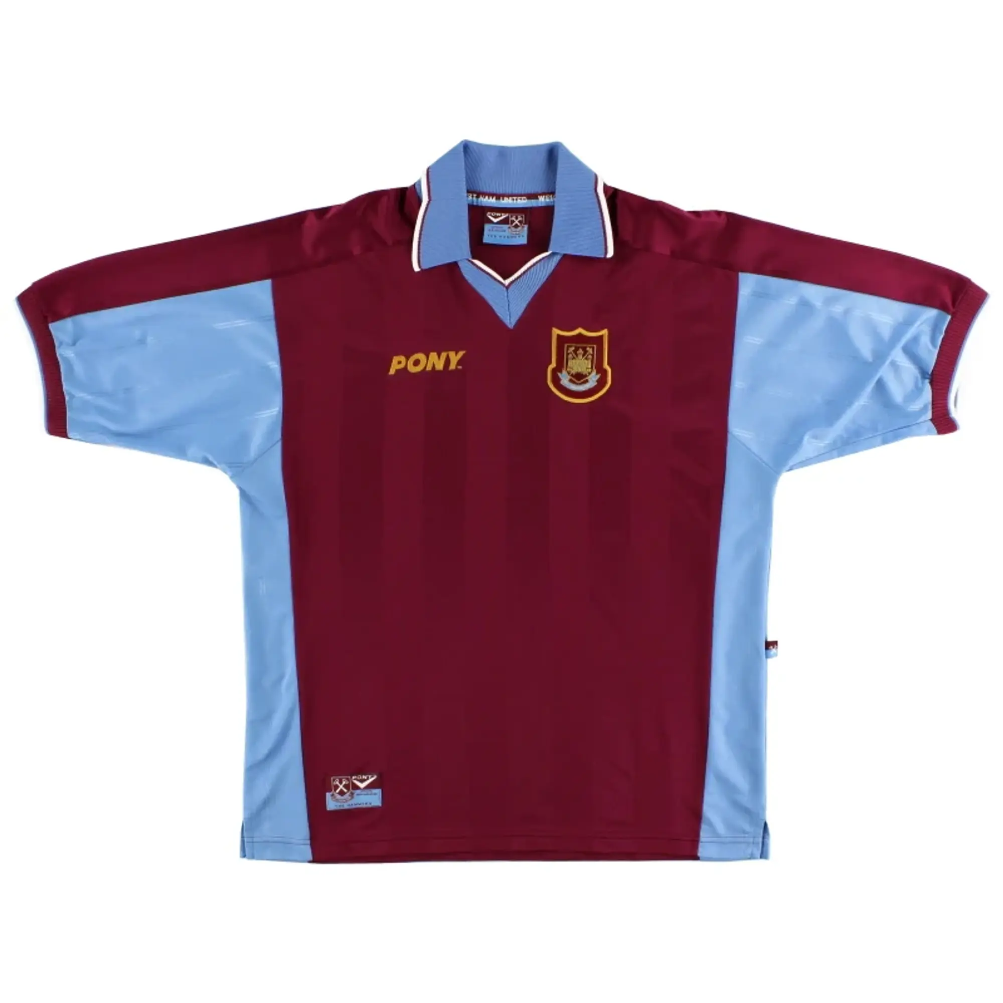 1997-98 West Ham Pony Home Shirt XL - West Ham / Excellent / XL