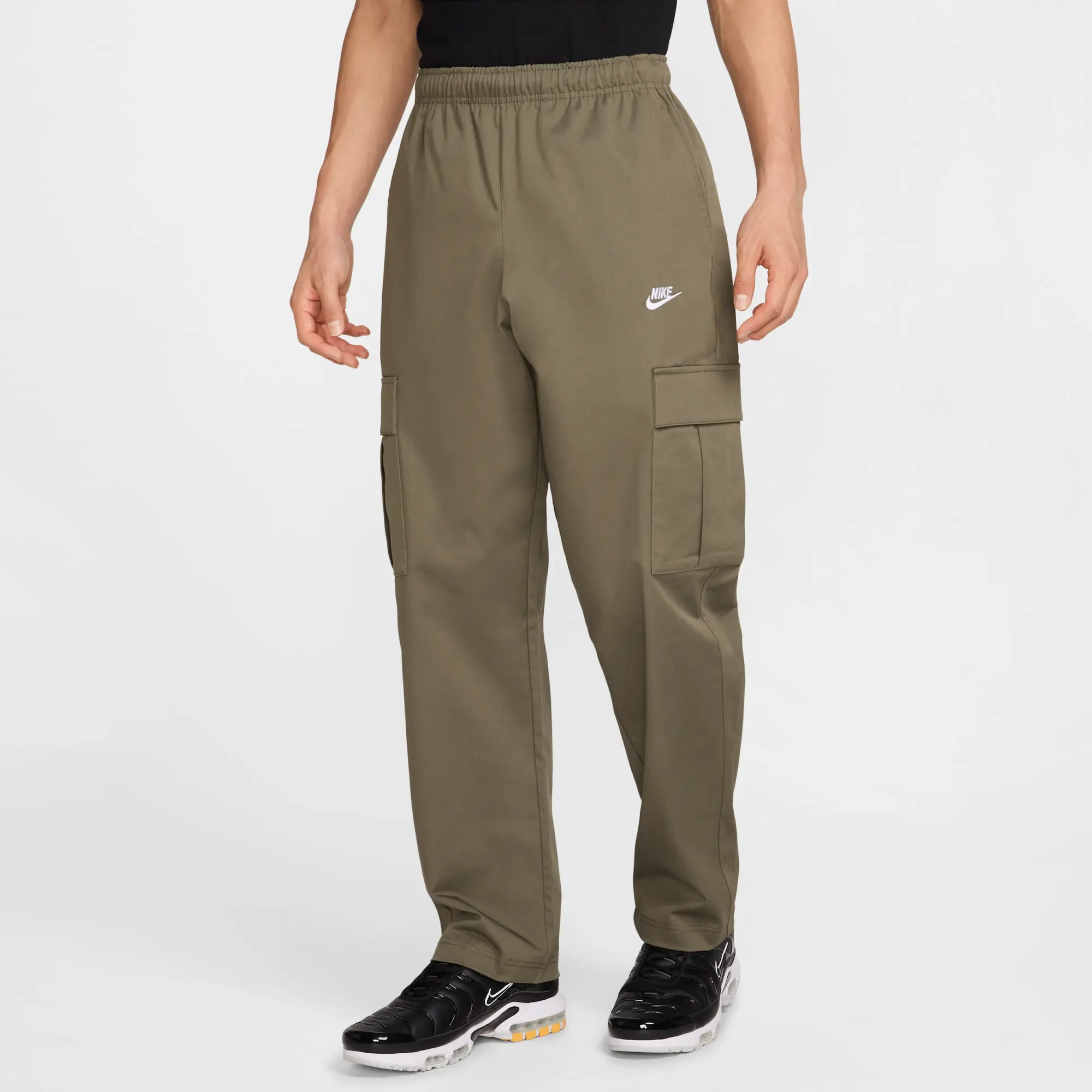 Nike Club Men's Cargo Trousers - Green - Cotton/Polyester/Elastane