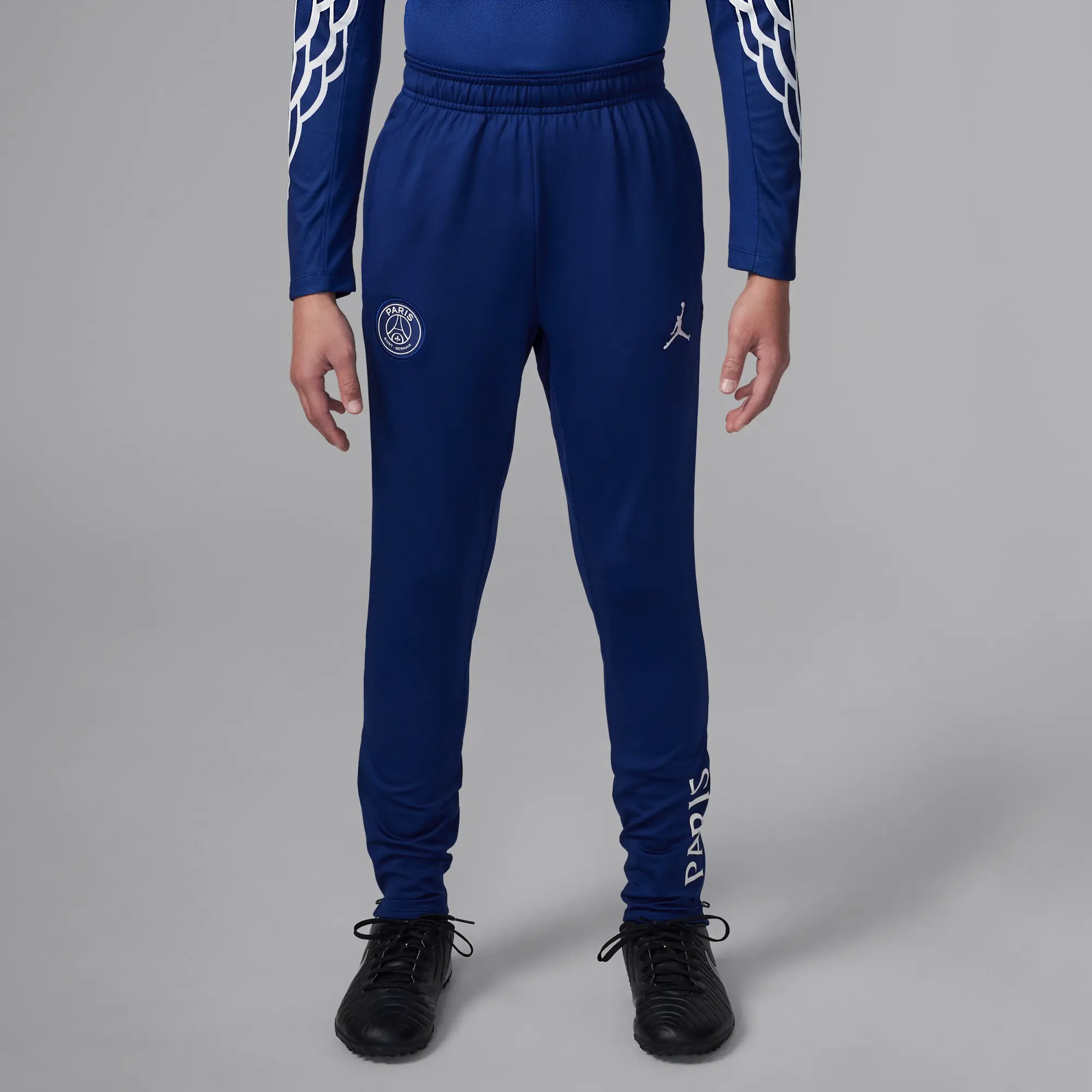 Nike Paris Saint-Germain Strike Fourth Older Kids' Jordan Dri-FIT Football Knit Pants - Blue - Polyester/Elastane