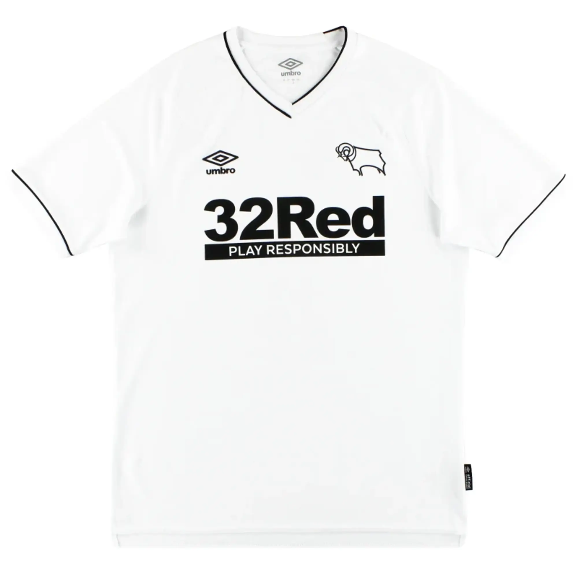2020-21 Derby County Umbro Home Shirt M - Derby County / Excellent / Medium